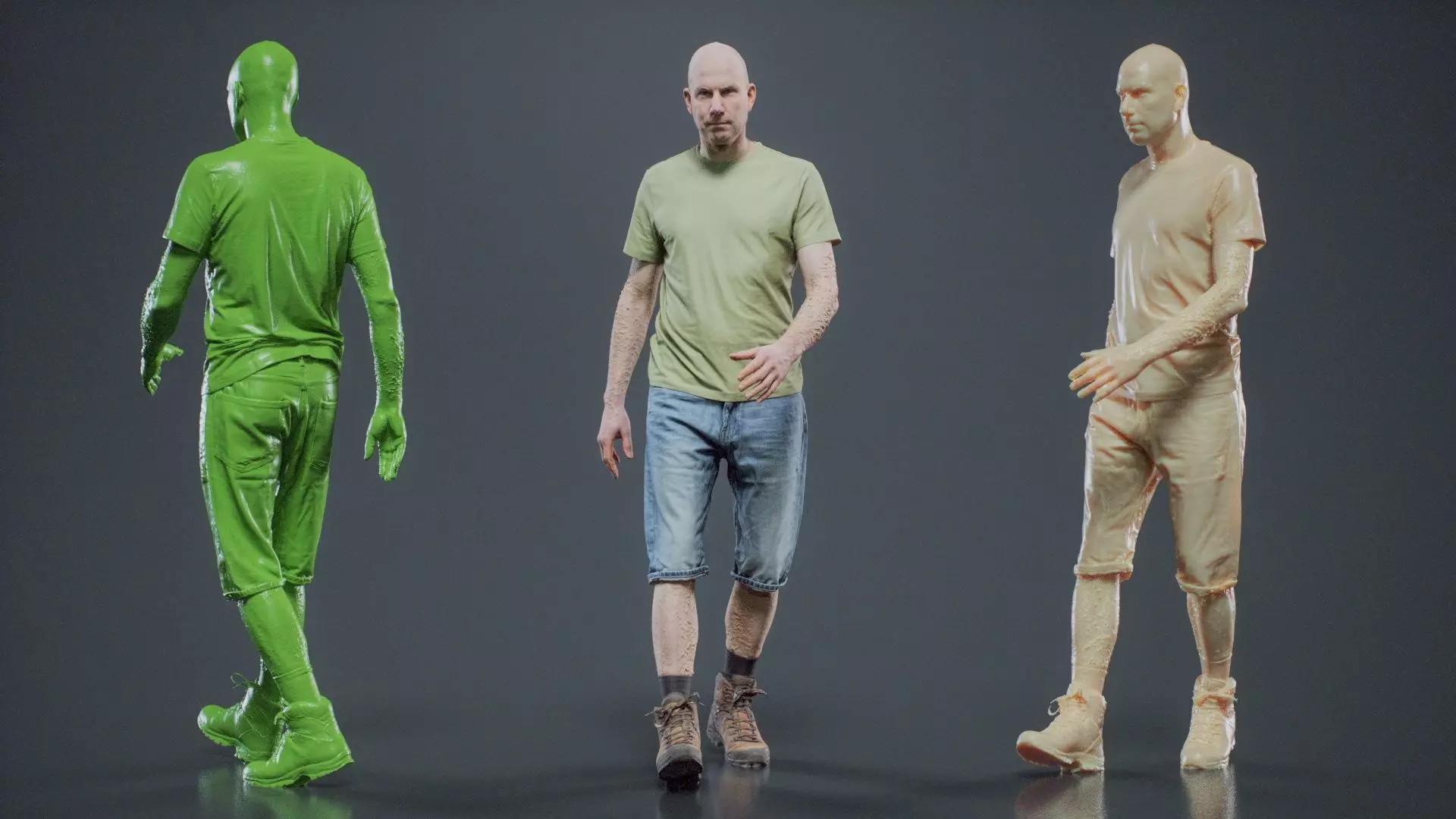 Summer Walking Man 002 RAW Scan 3D model_0