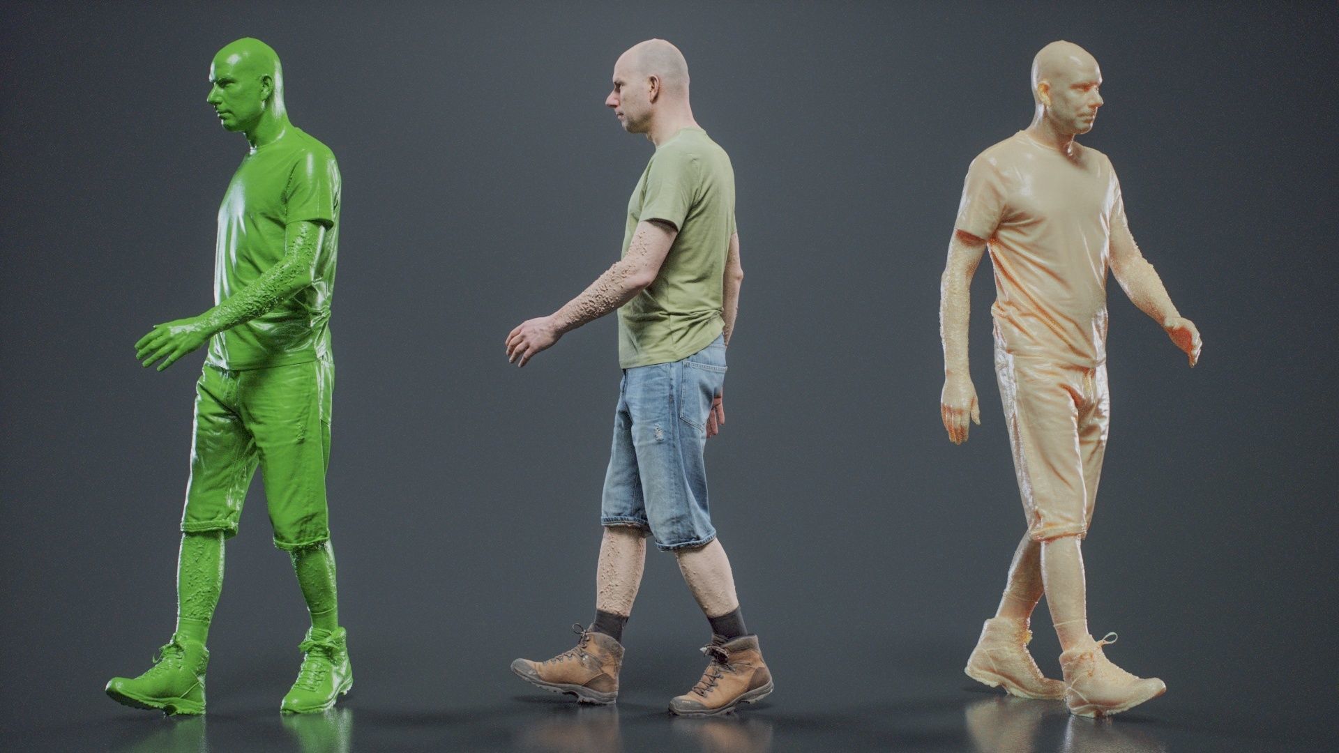 Summer Walking Man 002 RAW Scan 3D model_9