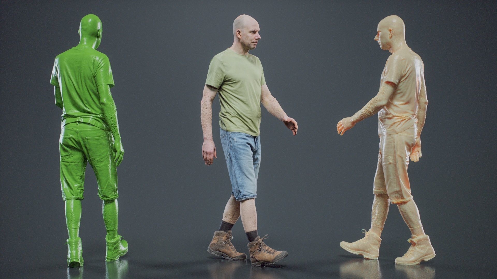 Summer Walking Man 002 RAW Scan 3D model_2