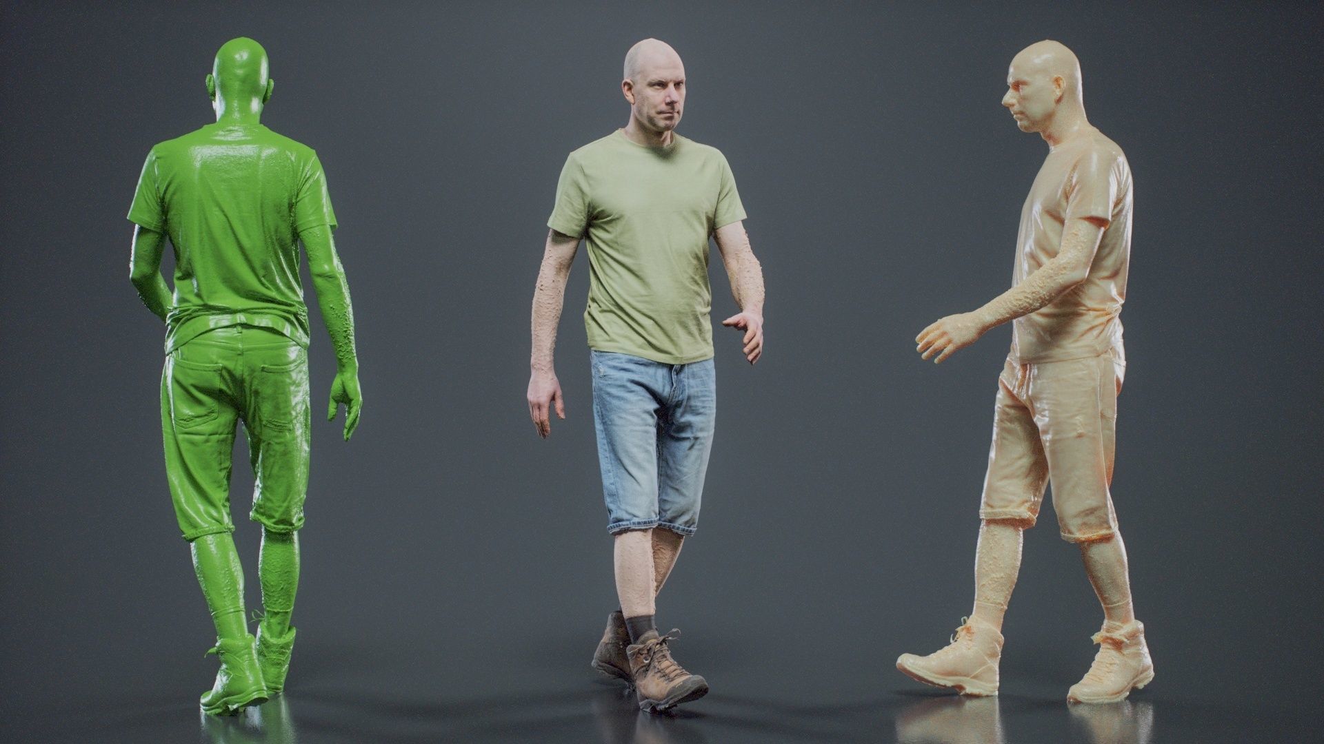 Summer Walking Man 002 RAW Scan 3D model_1