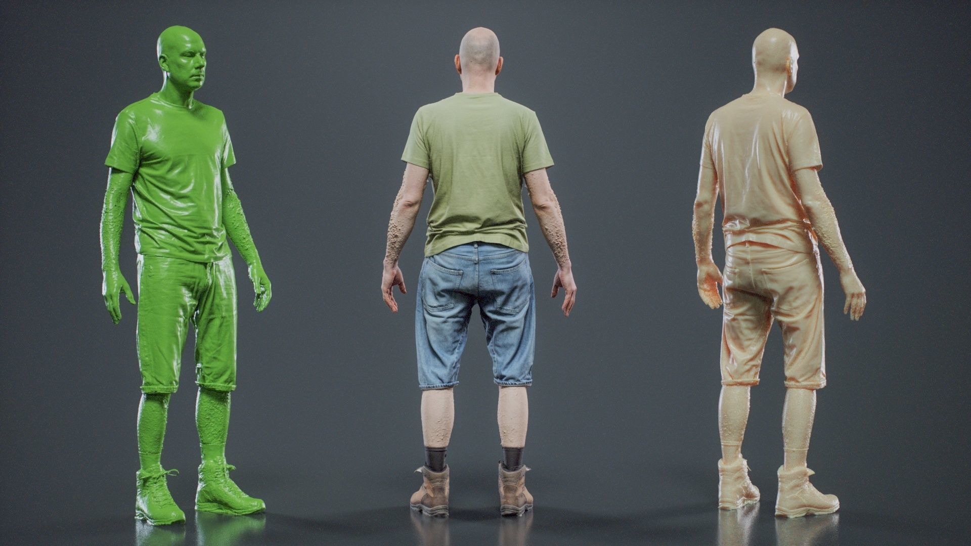 Summer Walking Man 001 RAW Scan 3D model_6