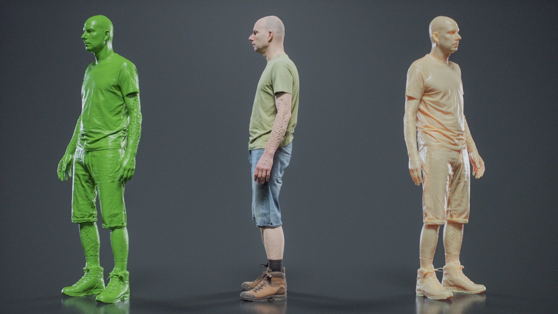 Summer Walking Man 001 RAW Scan 3D model_9