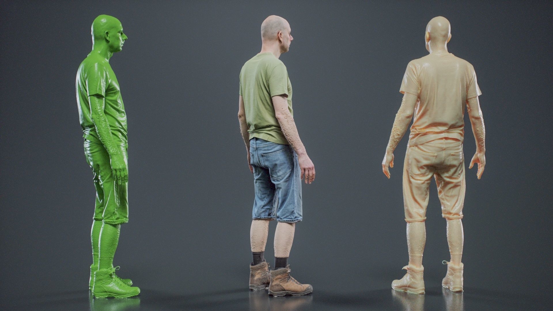 Summer Walking Man 001 RAW Scan 3D model_4