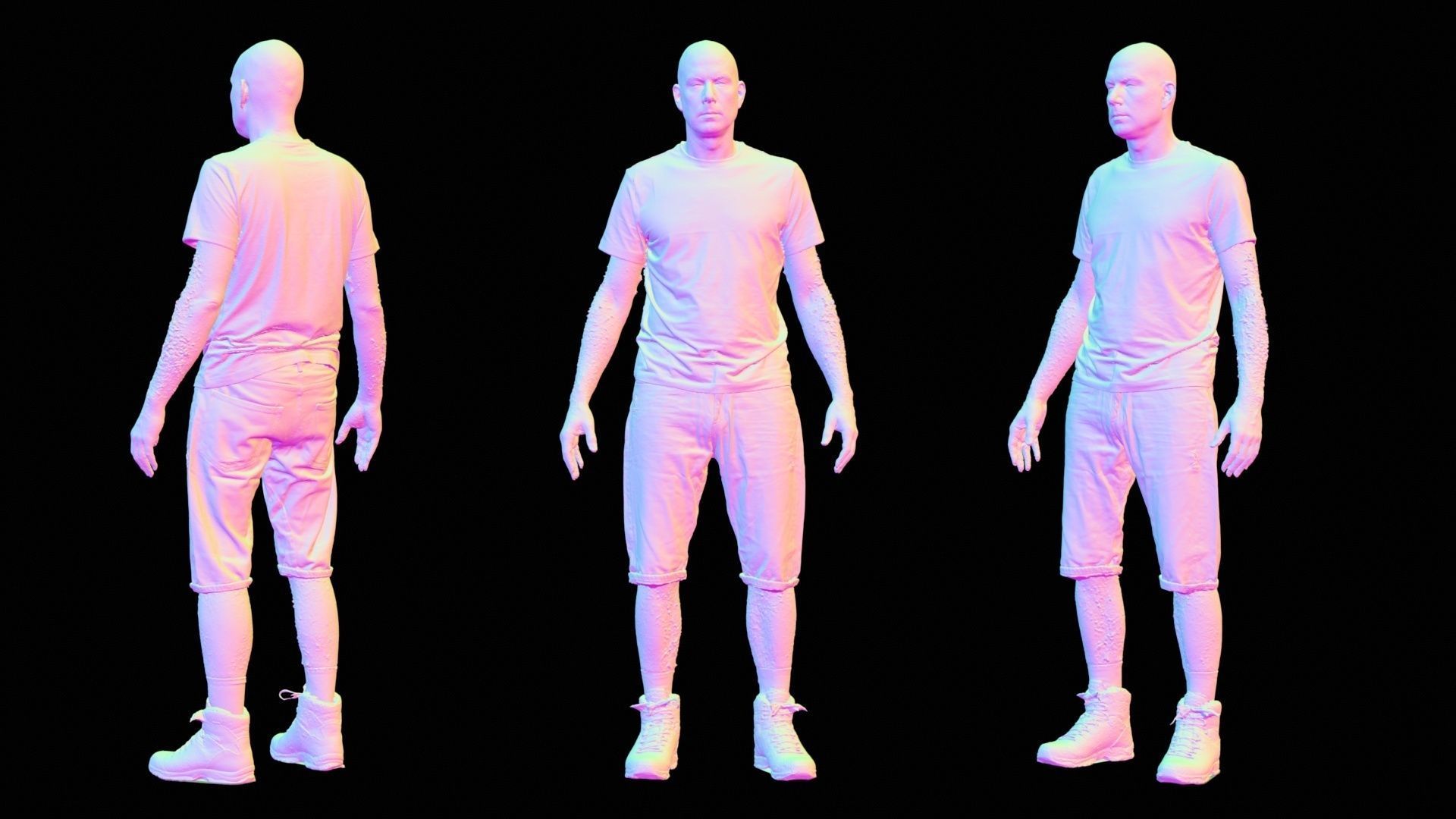 Summer Walking Man 001 RAW Scan 3D model_13