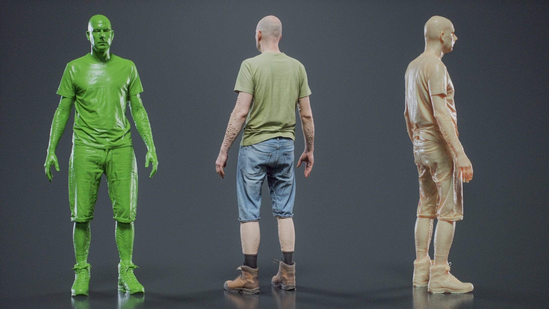 Summer Walking Man 001 RAW Scan 3D model_7