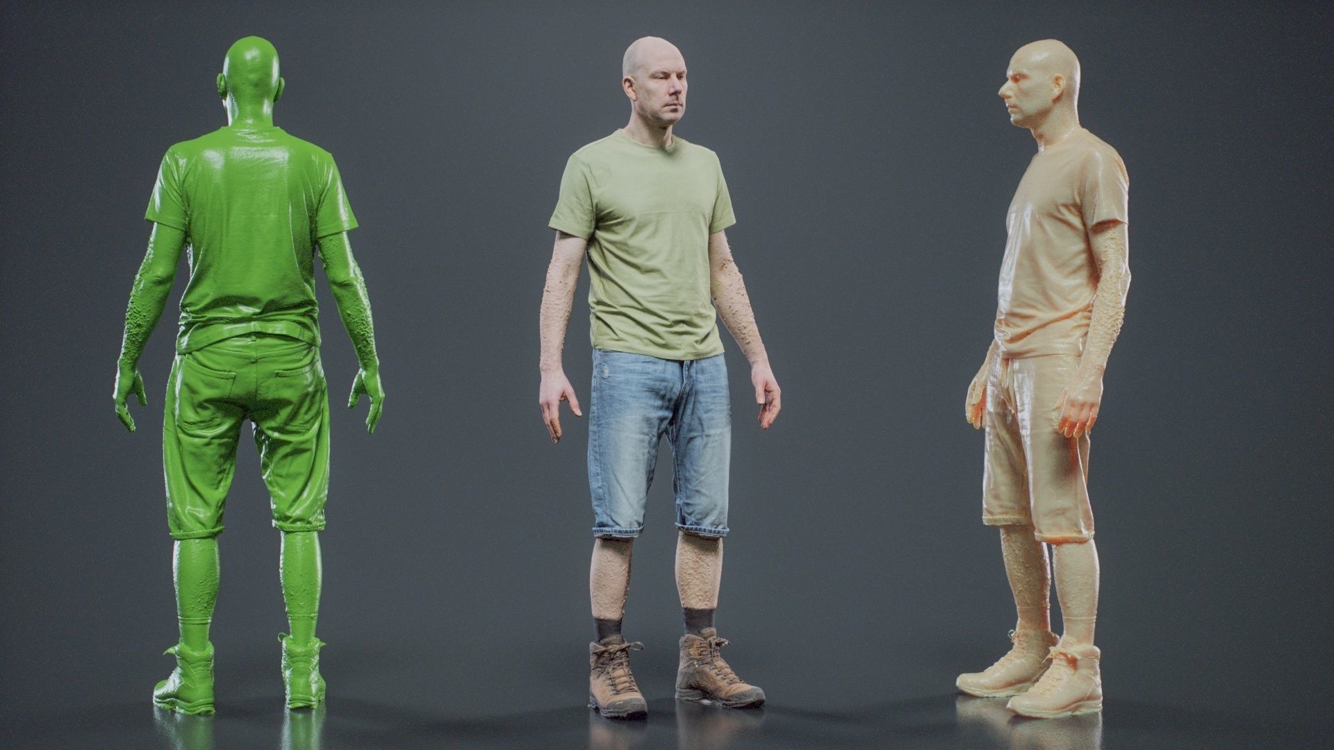 Summer Walking Man 001 RAW Scan 3D model_1