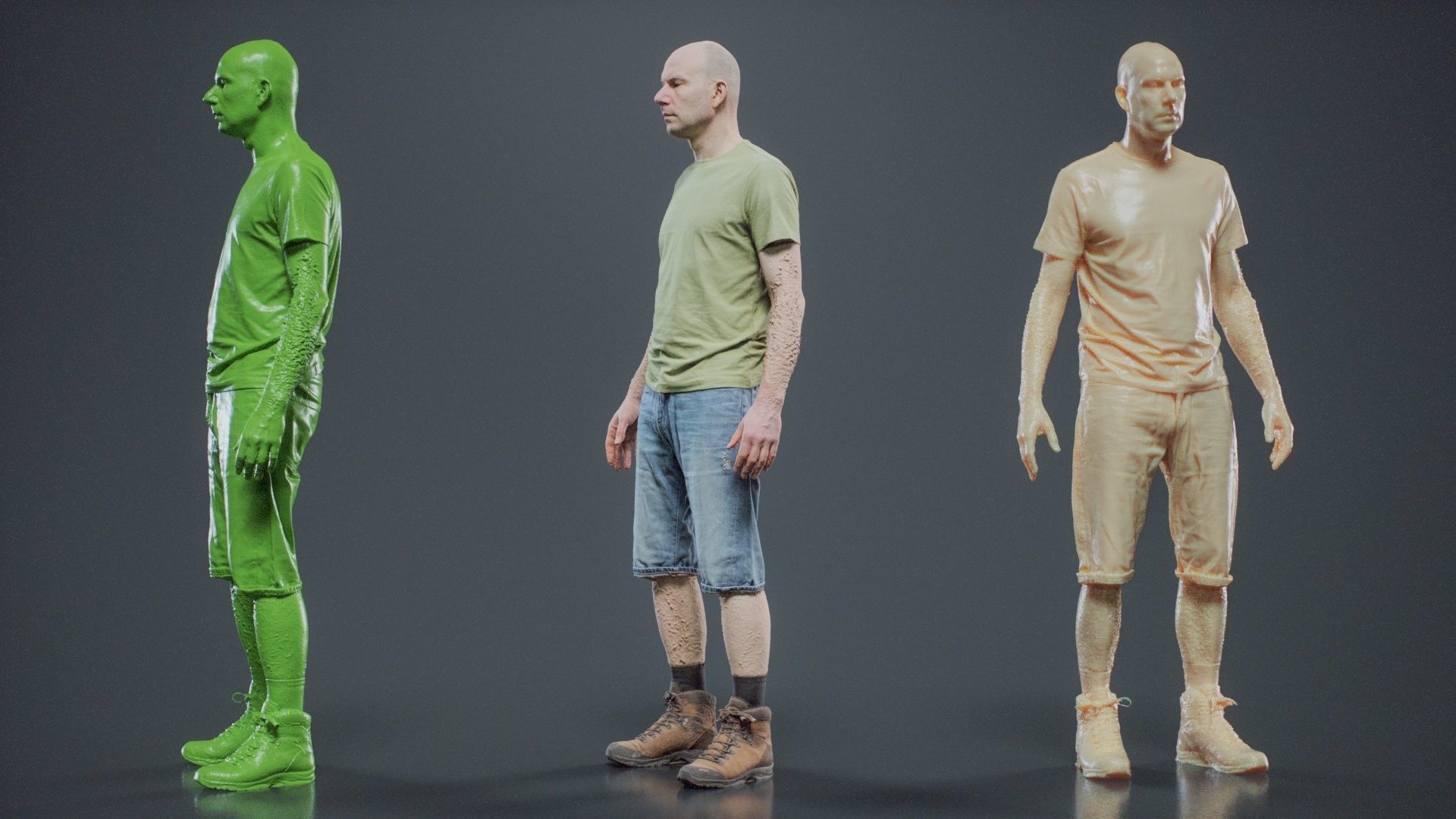 Summer Walking Man 001 RAW Scan 3D model_10