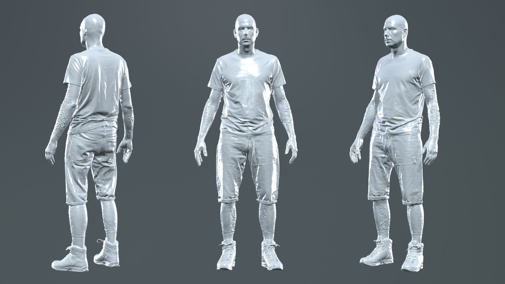 Summer Walking Man 001 RAW Scan 3D model_12