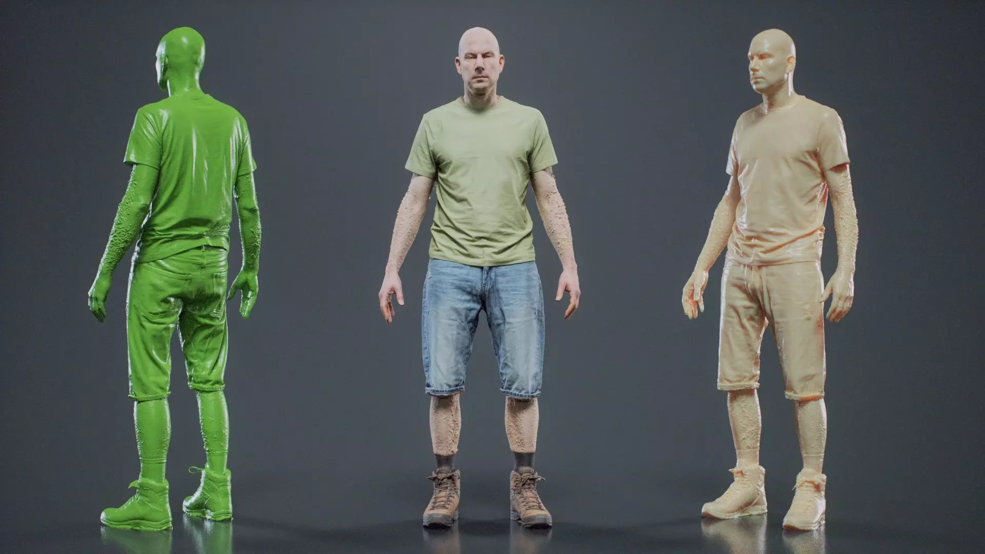 Summer Walking Man 001 RAW Scan 3D model_0