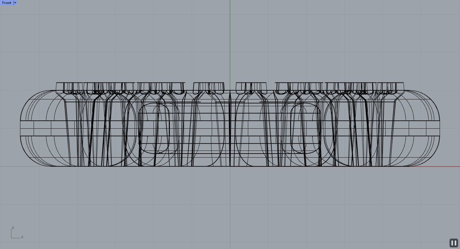 8 Shaped Earring with gems 3D print model_7