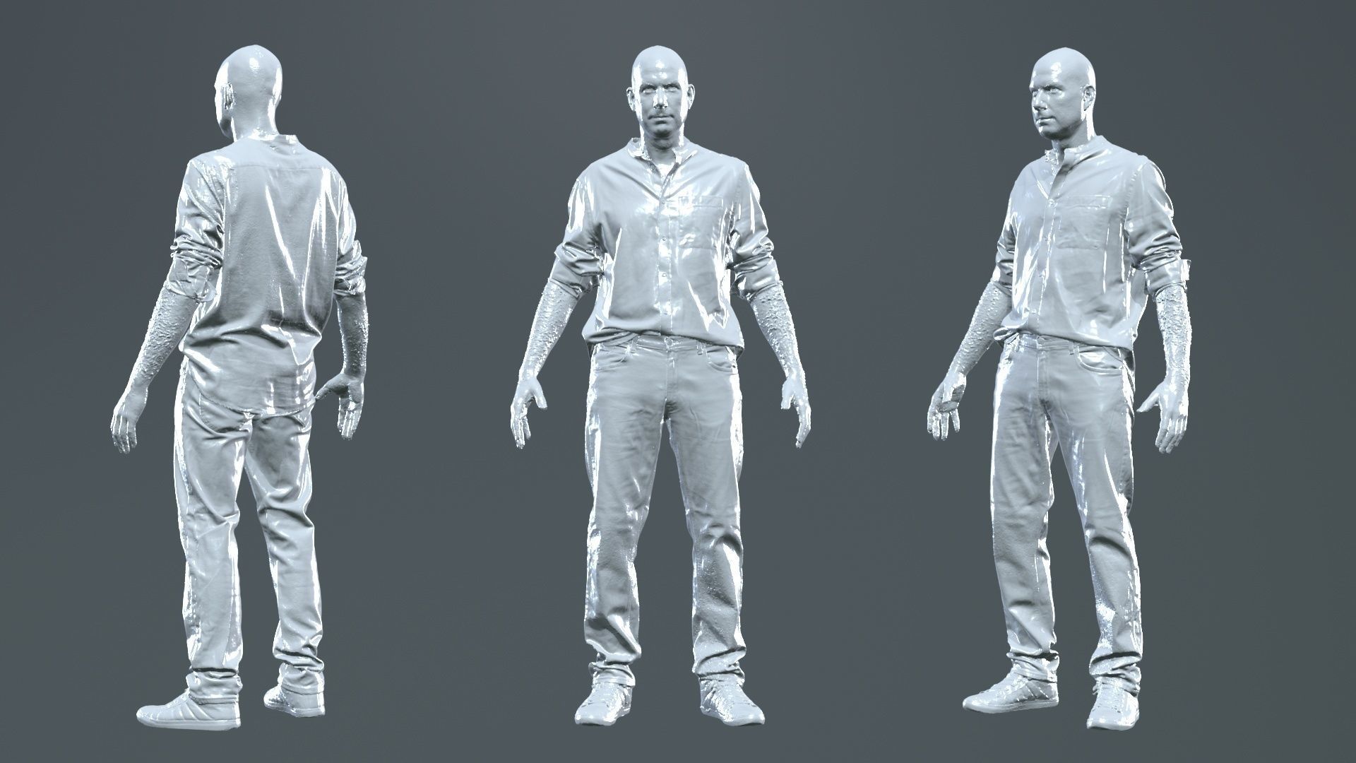 Sloppy Shirt Man 001 RAW Scan 3D model_12