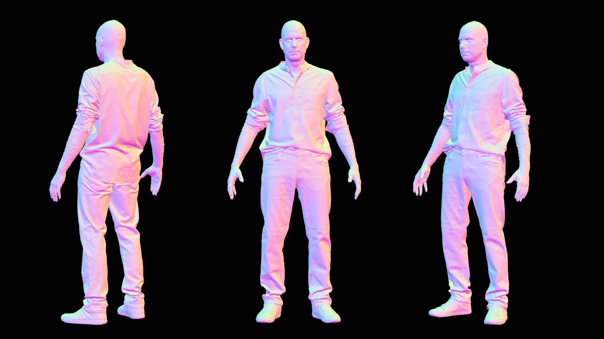 Sloppy Shirt Man 001 RAW Scan 3D model_13