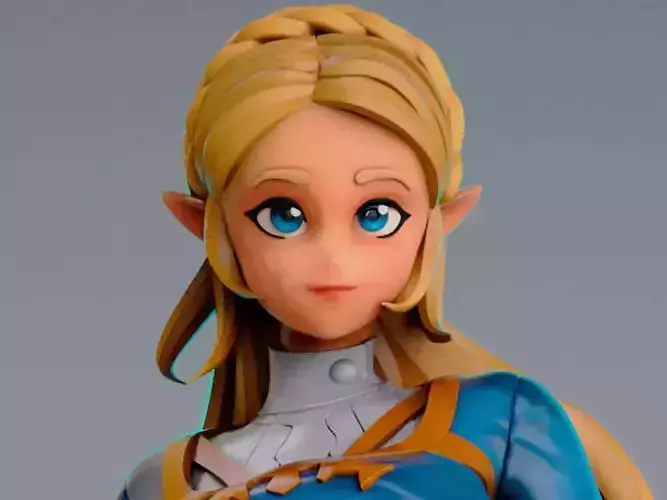princes zelda for 3Dprint more figure nonsplit 3D print model