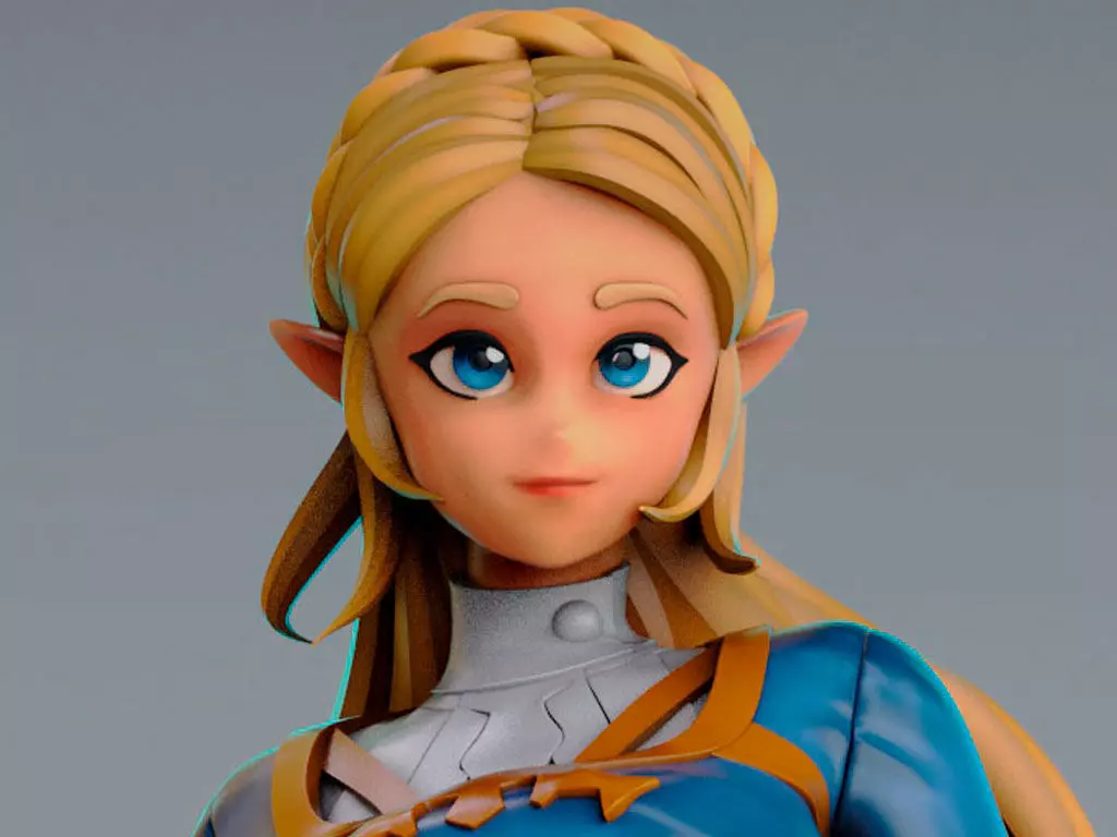princes zelda for 3Dprint more figure nonsplit 3D print model_0