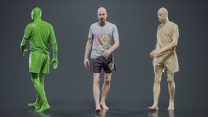 Nerd Man Walking 003 RAW Scan 3D model