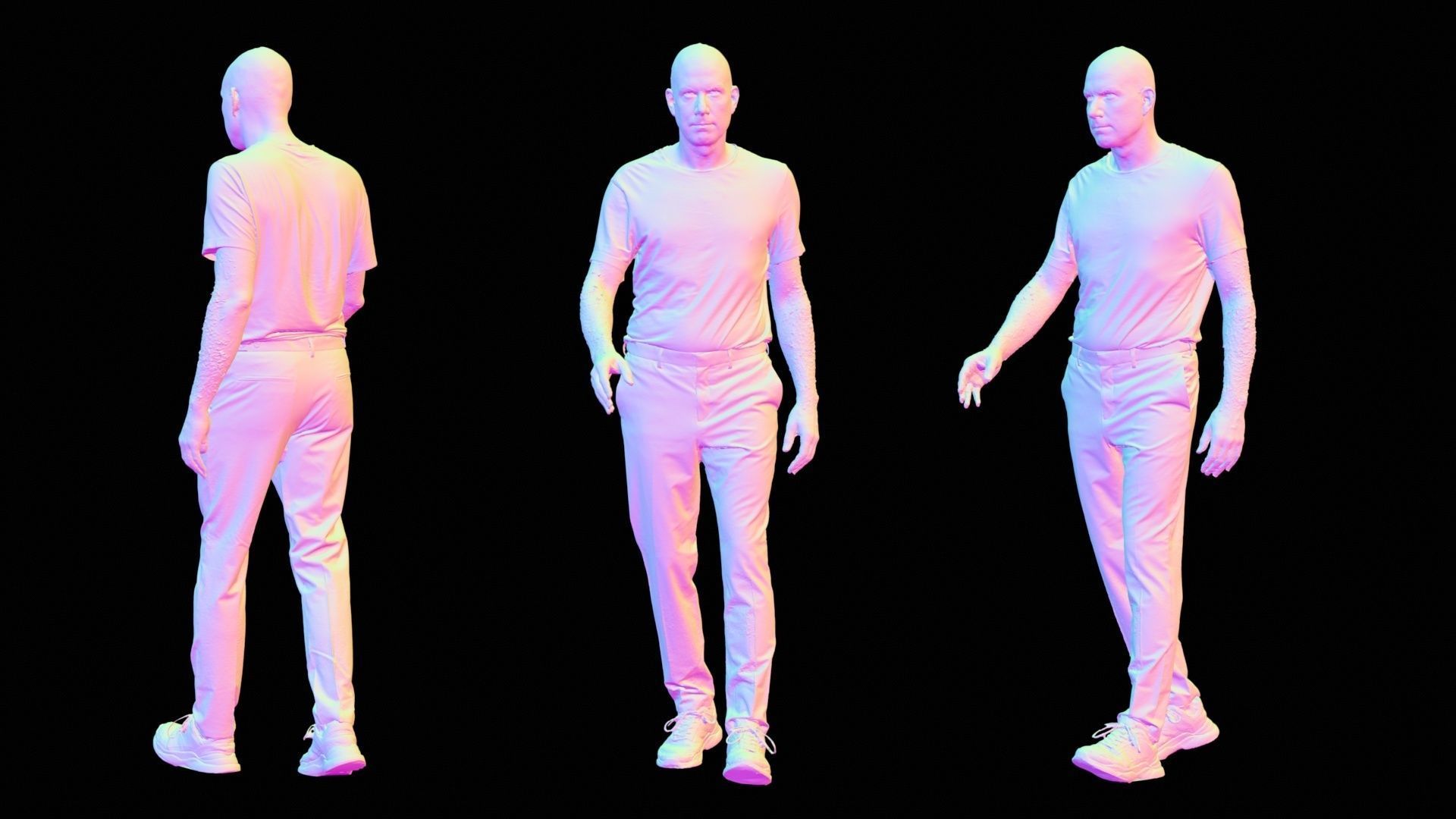 Man In White Walking 004 RAW Scan 3D model_13