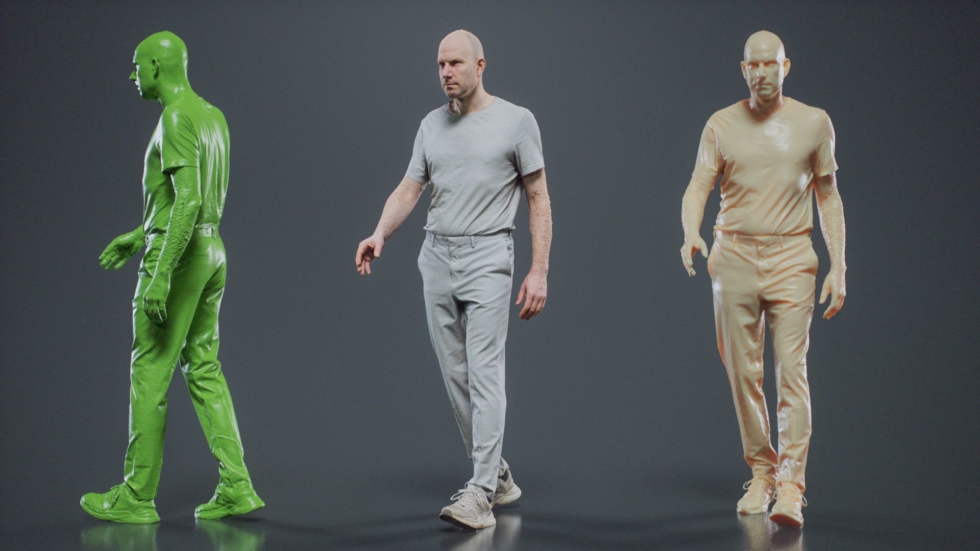 Man In White Walking 004 RAW Scan 3D model_11