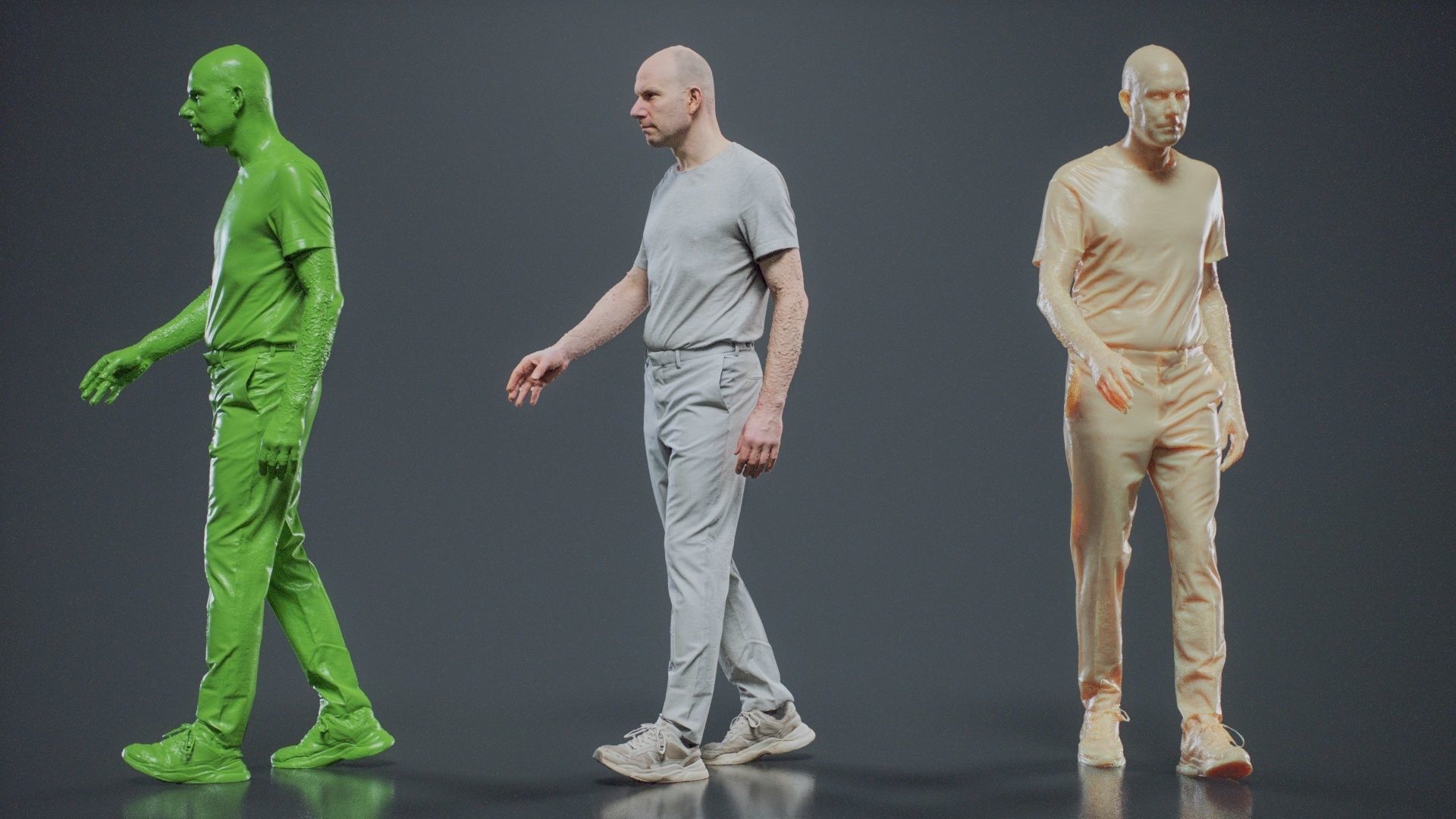 Man In White Walking 004 RAW Scan 3D model_10