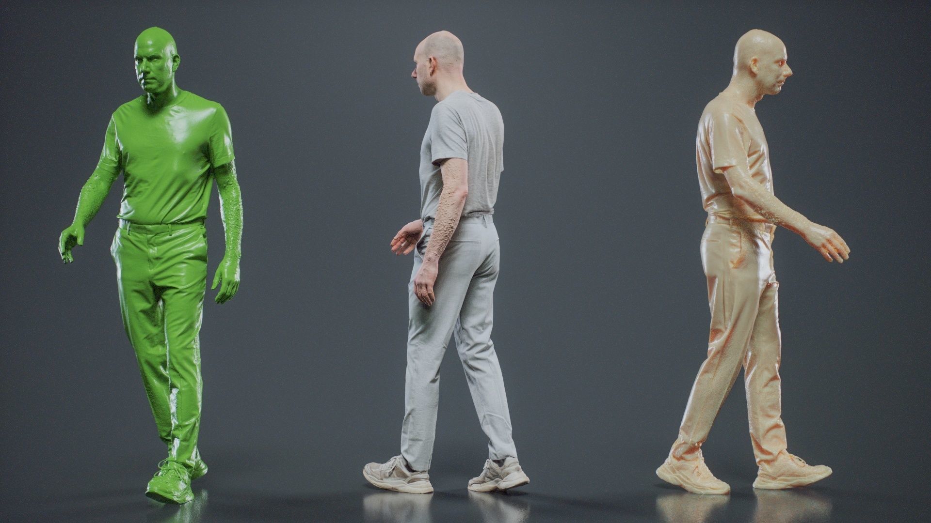 Man In White Walking 004 RAW Scan 3D model_8