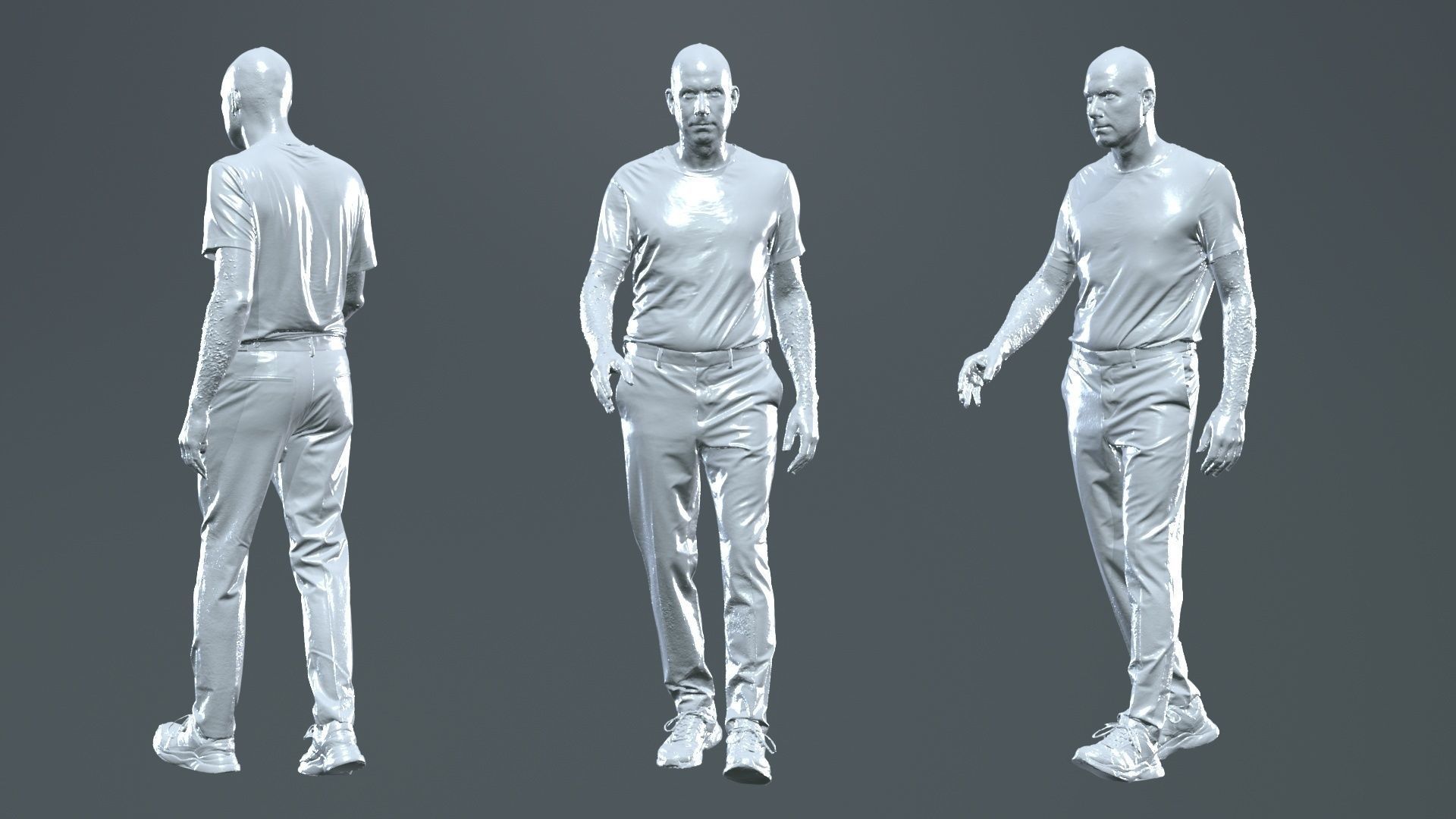 Man In White Walking 004 RAW Scan 3D model_12