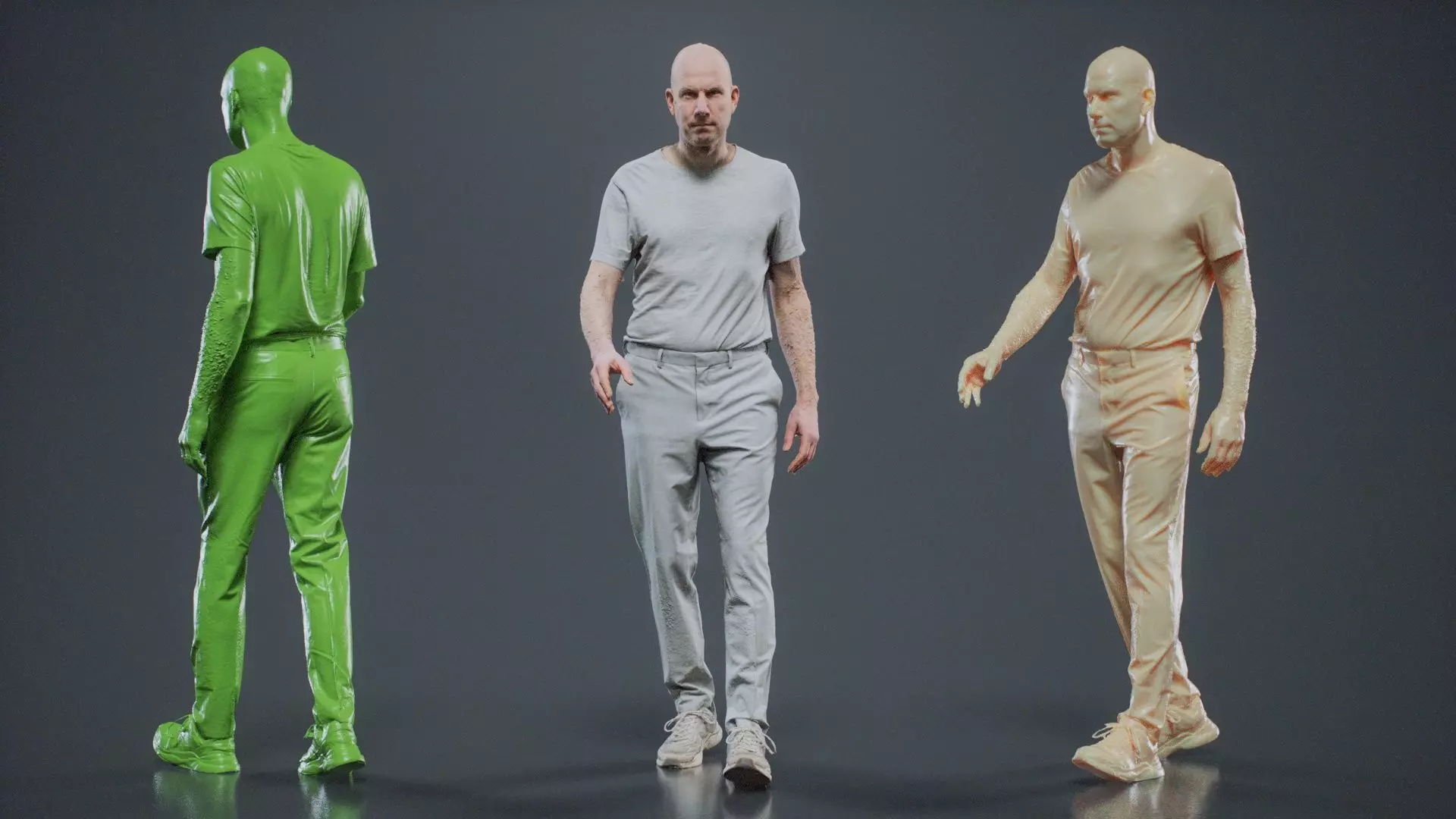 Man In White Walking 004 RAW Scan 3D model_0