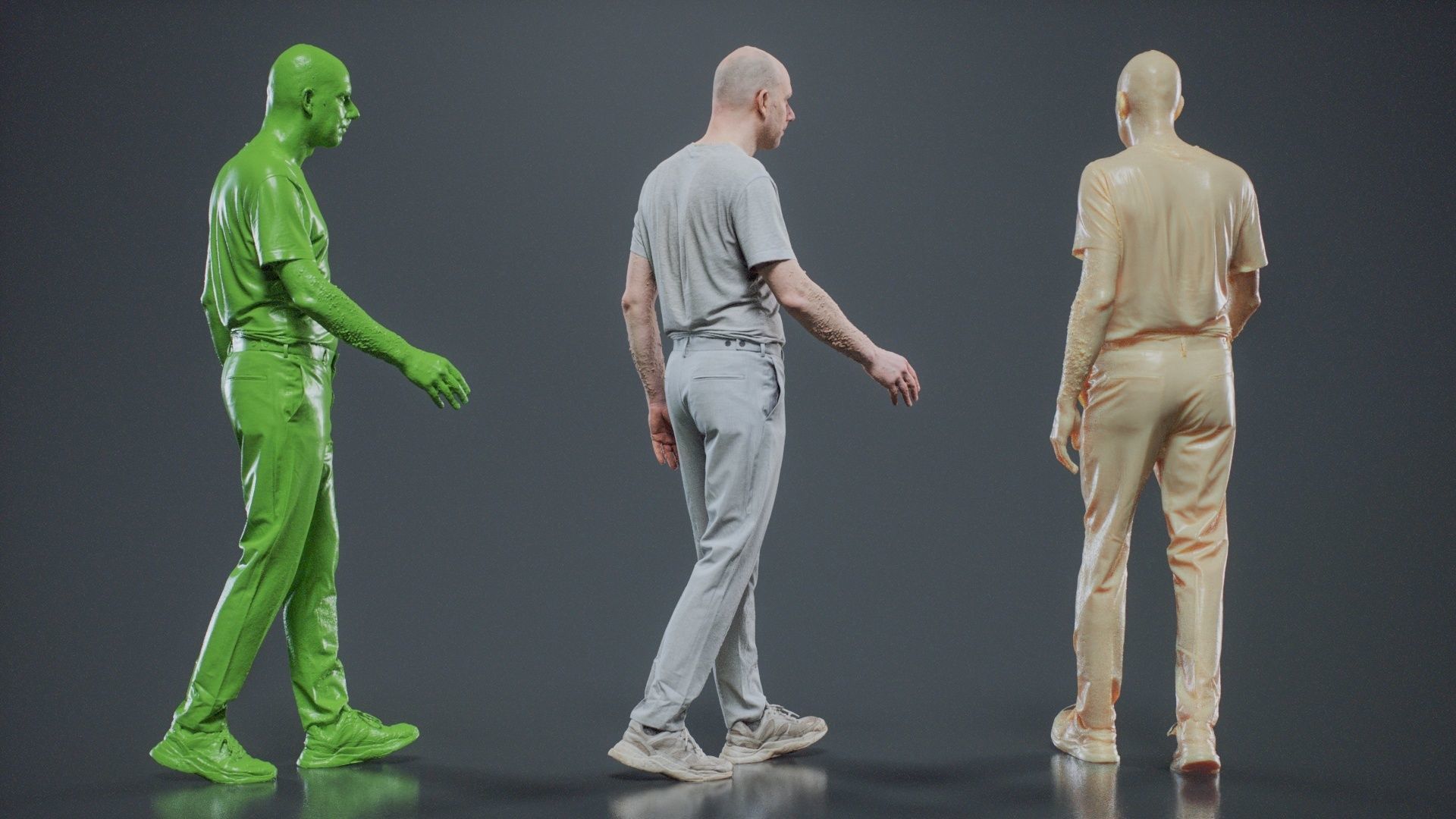 Man In White Walking 004 RAW Scan 3D model_4