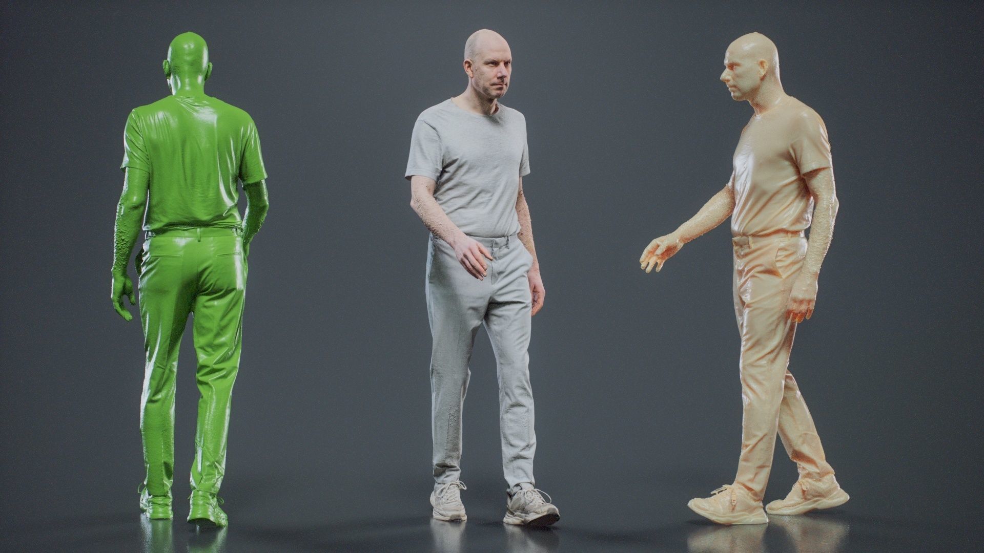 Man In White Walking 004 RAW Scan 3D model_1