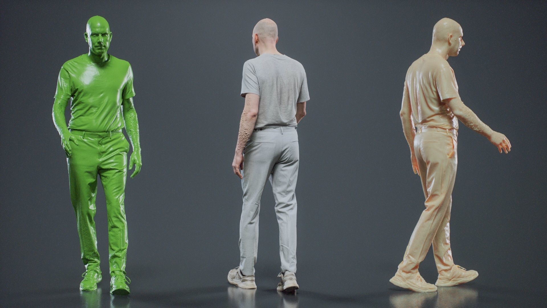 Man In White Walking 004 RAW Scan 3D model_7