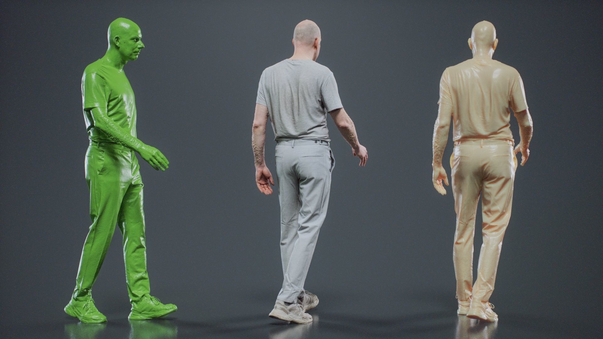 Man In White Walking 004 RAW Scan 3D model_5