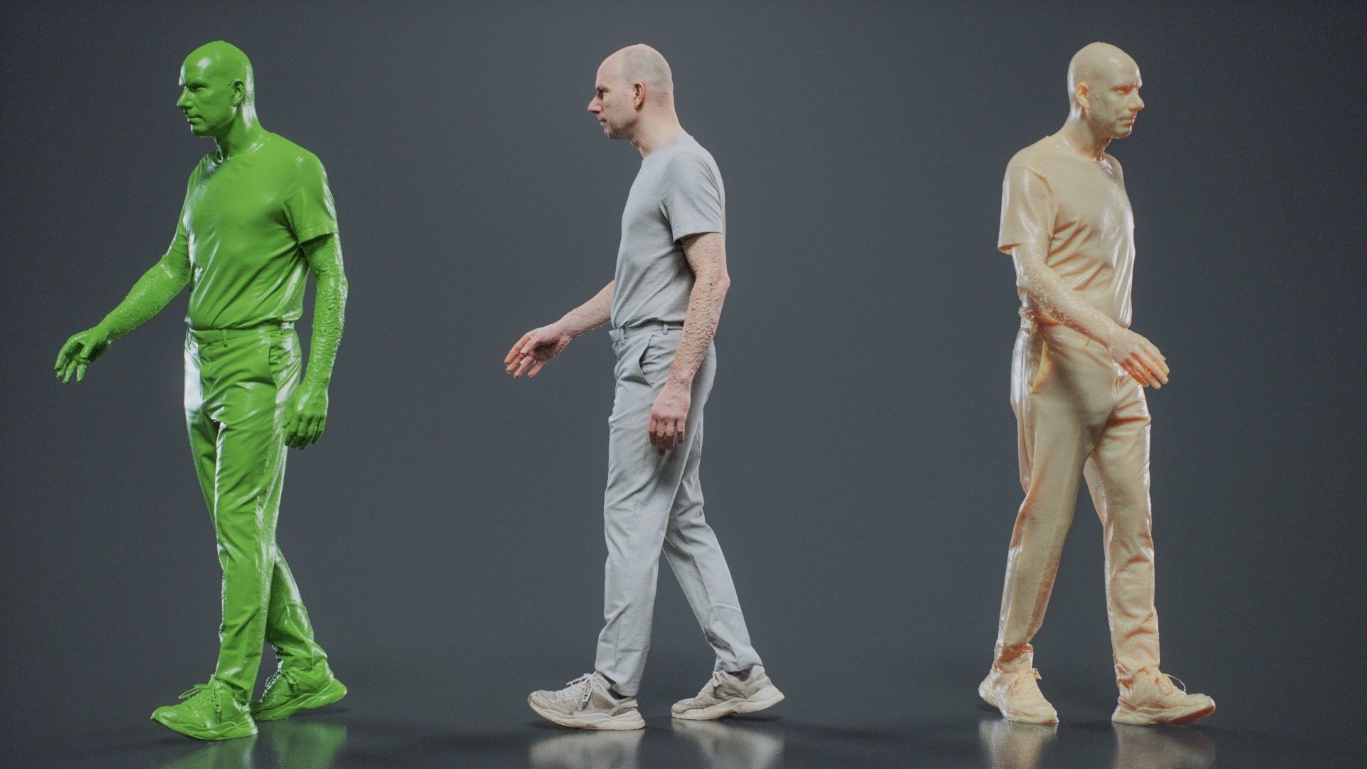 Man In White Walking 004 RAW Scan 3D model_9