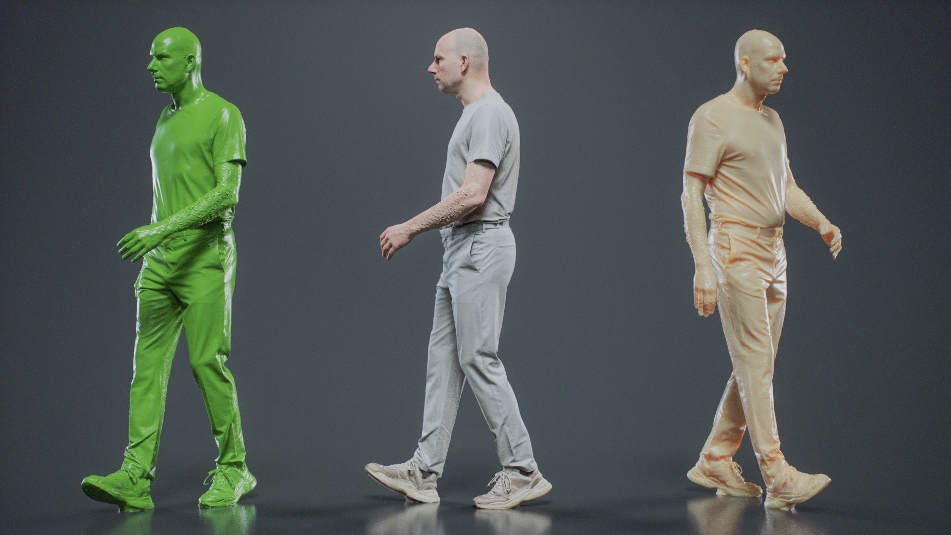 Man In White Walking 003 RAW Scan 3D model_9