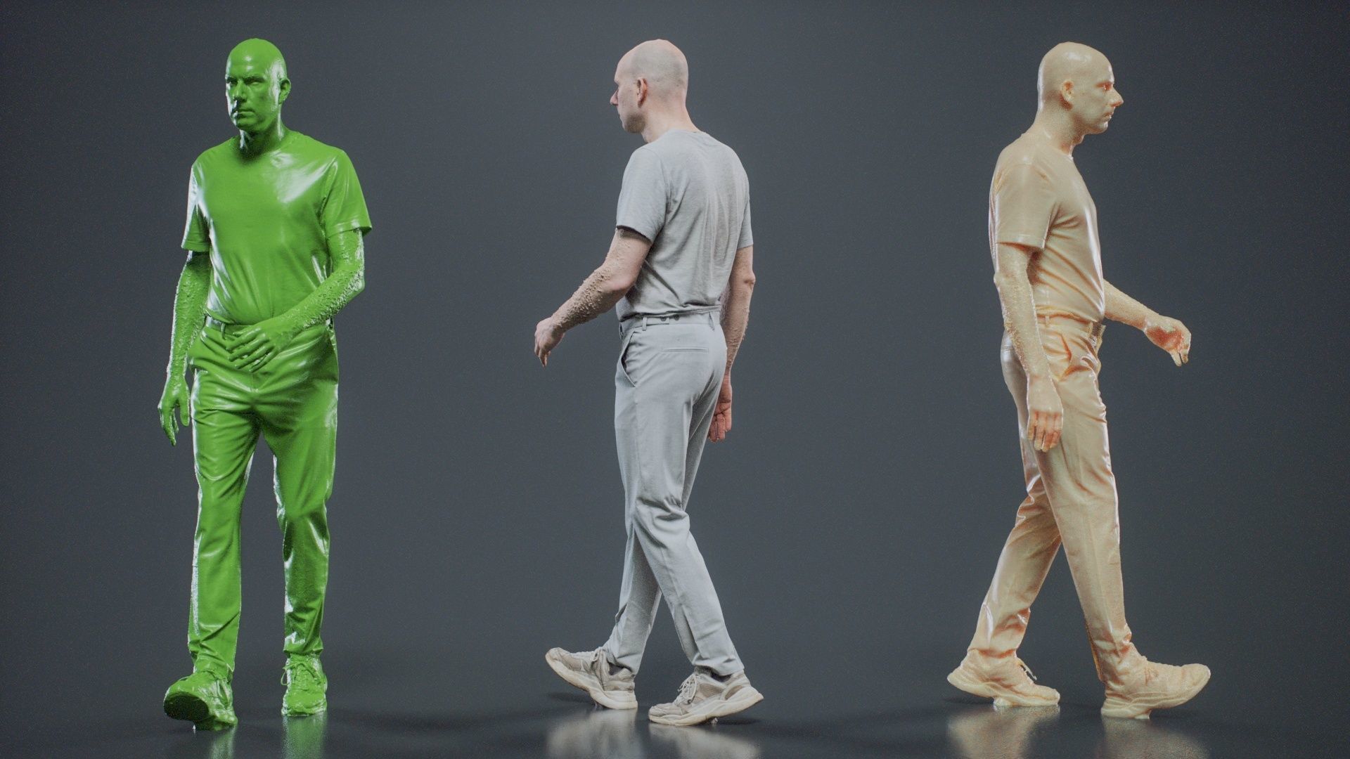 Man In White Walking 003 RAW Scan 3D model_8