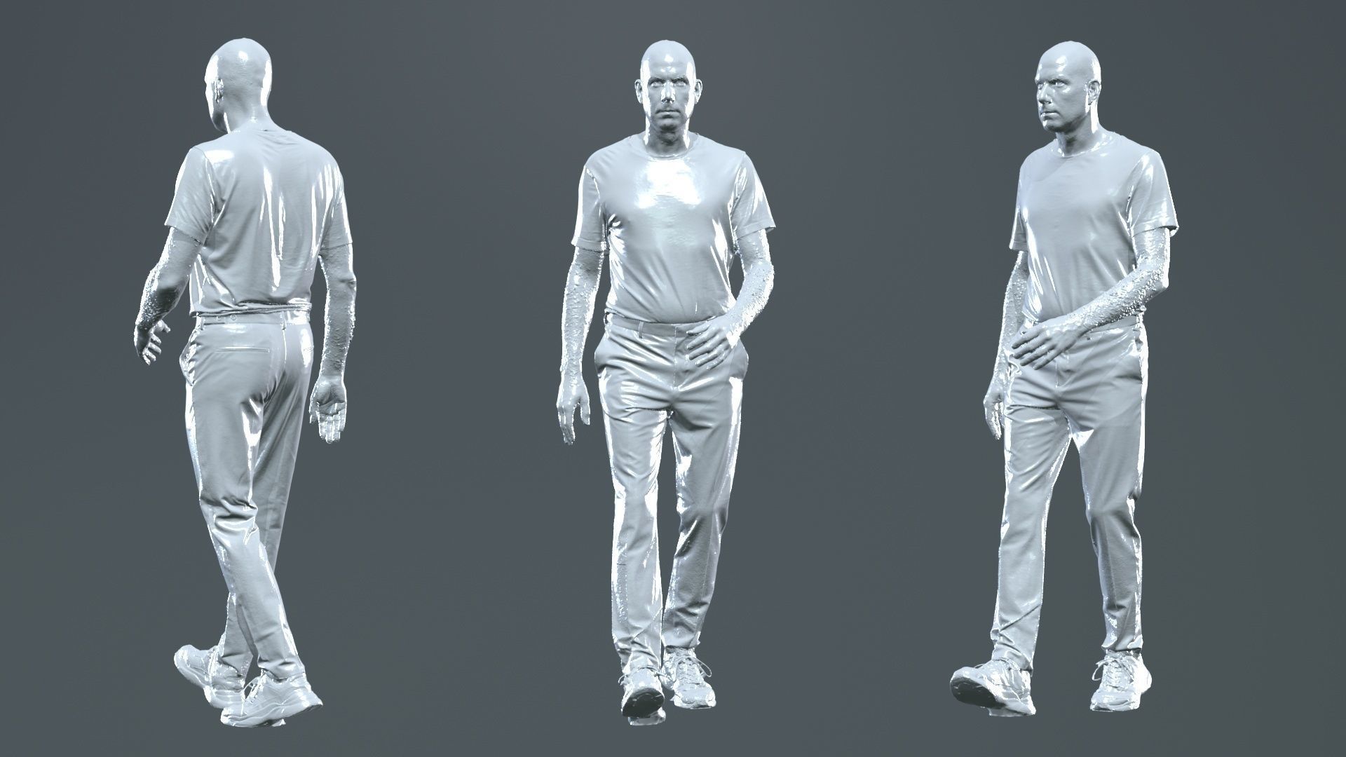 Man In White Walking 003 RAW Scan 3D model_12