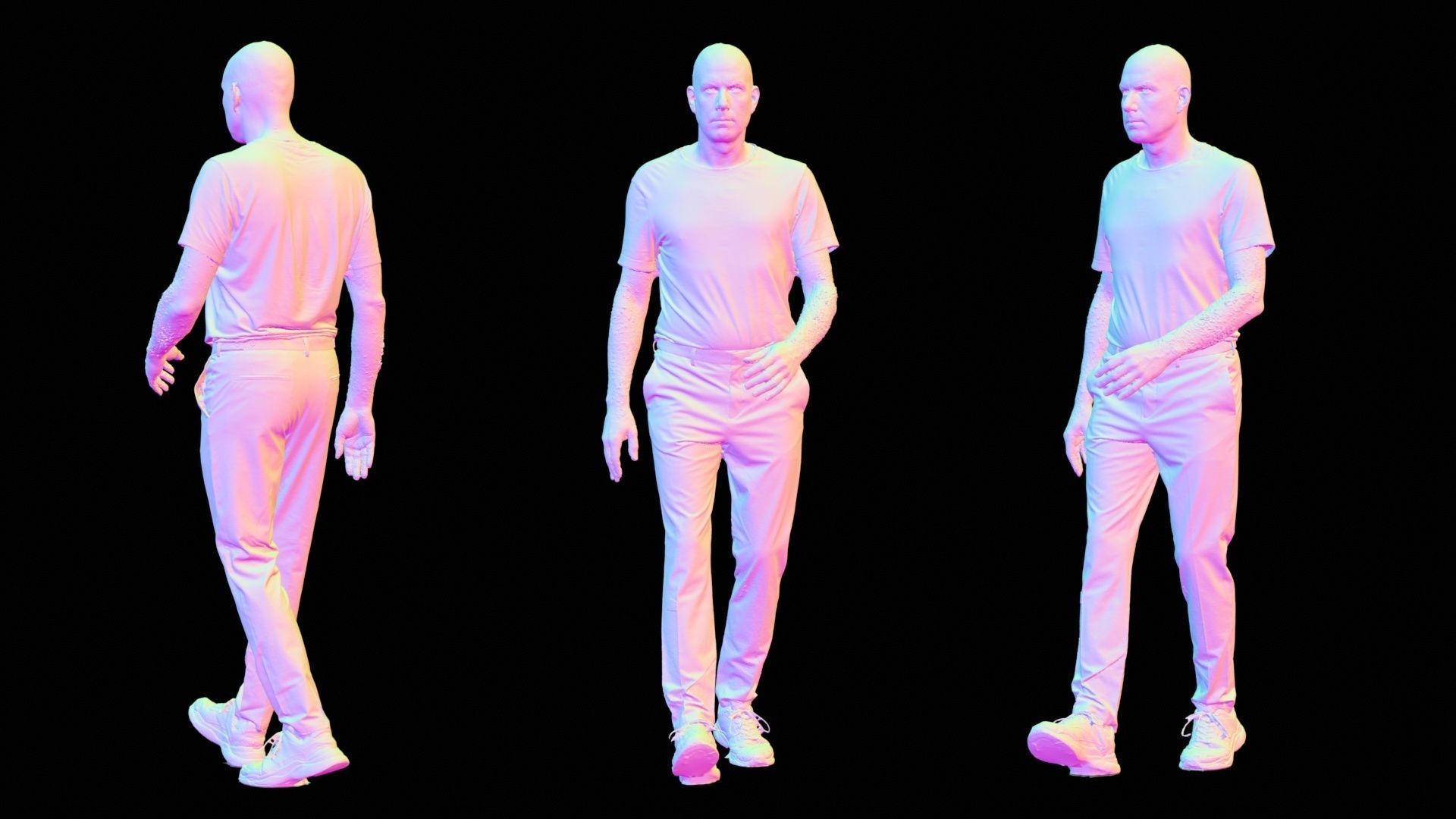 Man In White Walking 003 RAW Scan 3D model_13