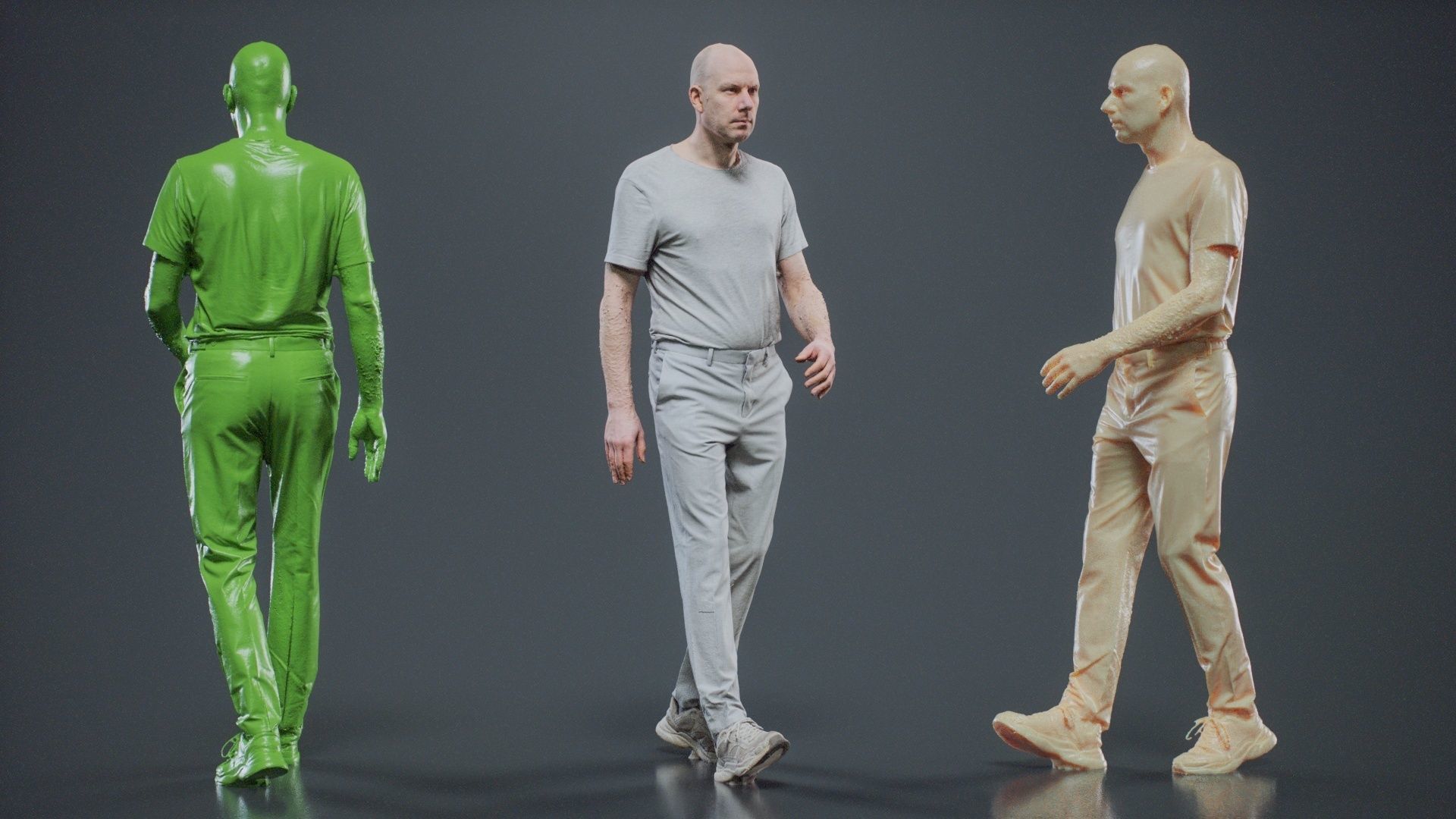 Man In White Walking 003 RAW Scan 3D model_1