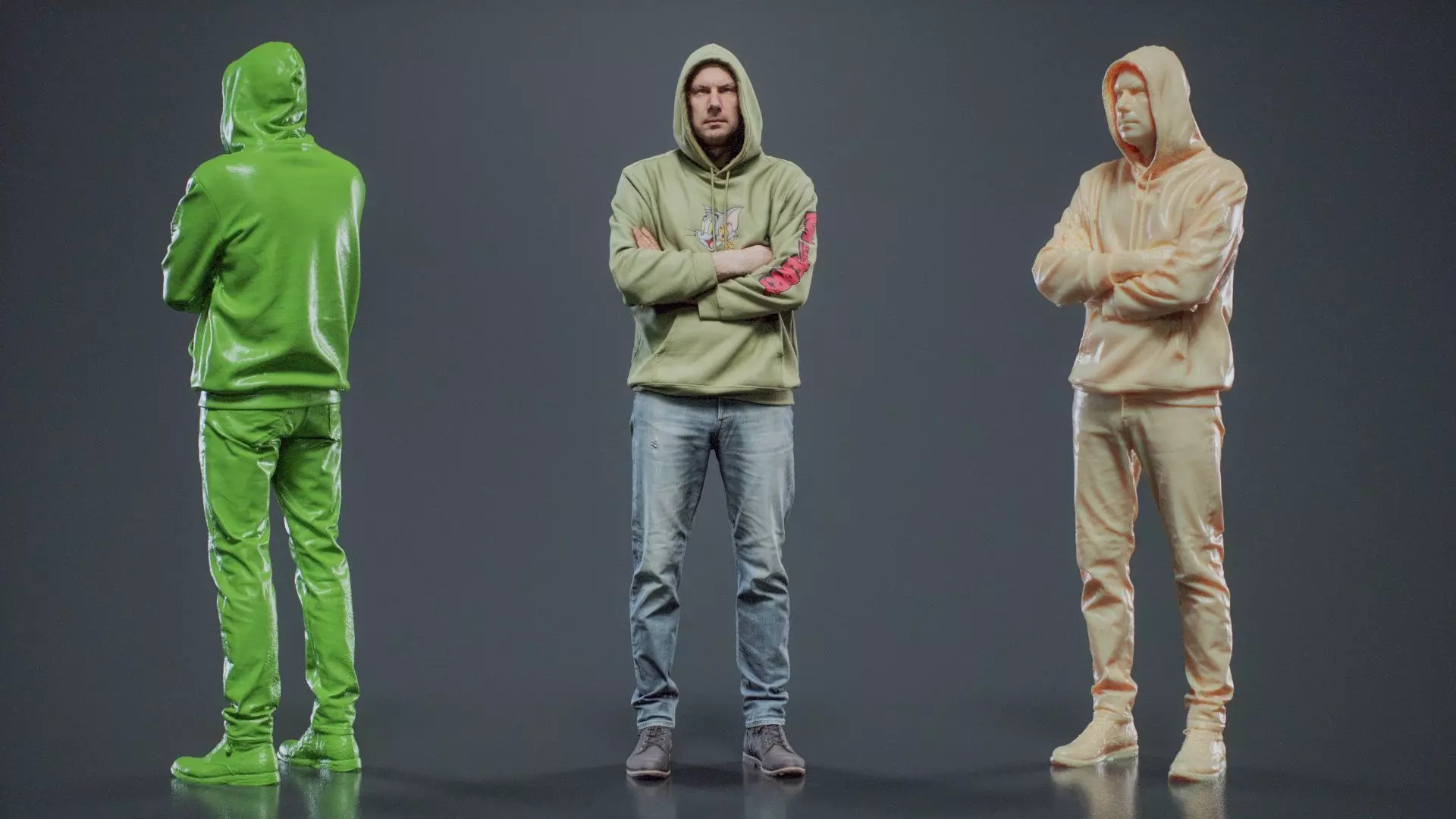 Green Hoodie Man 007 RAW Scan 3D model_0