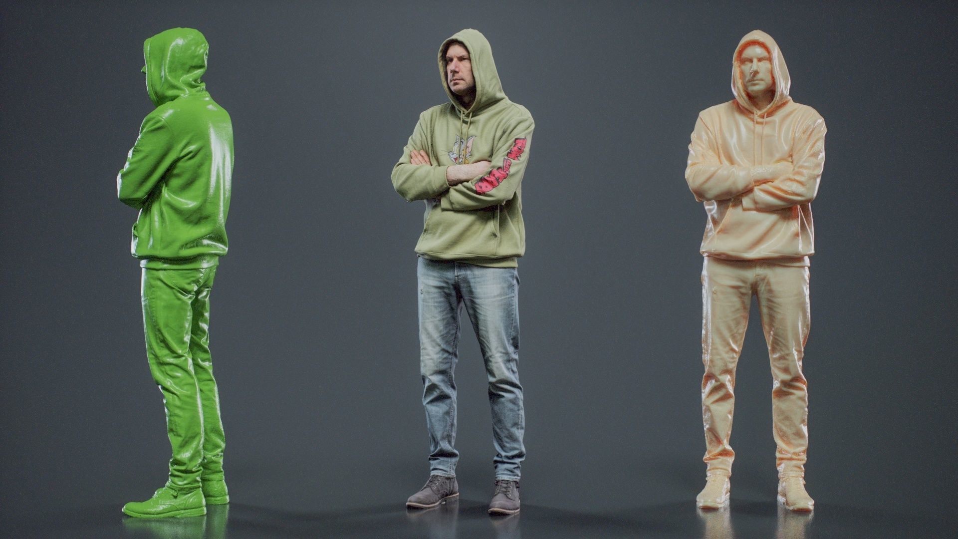 Green Hoodie Man 007 RAW Scan 3D model_11