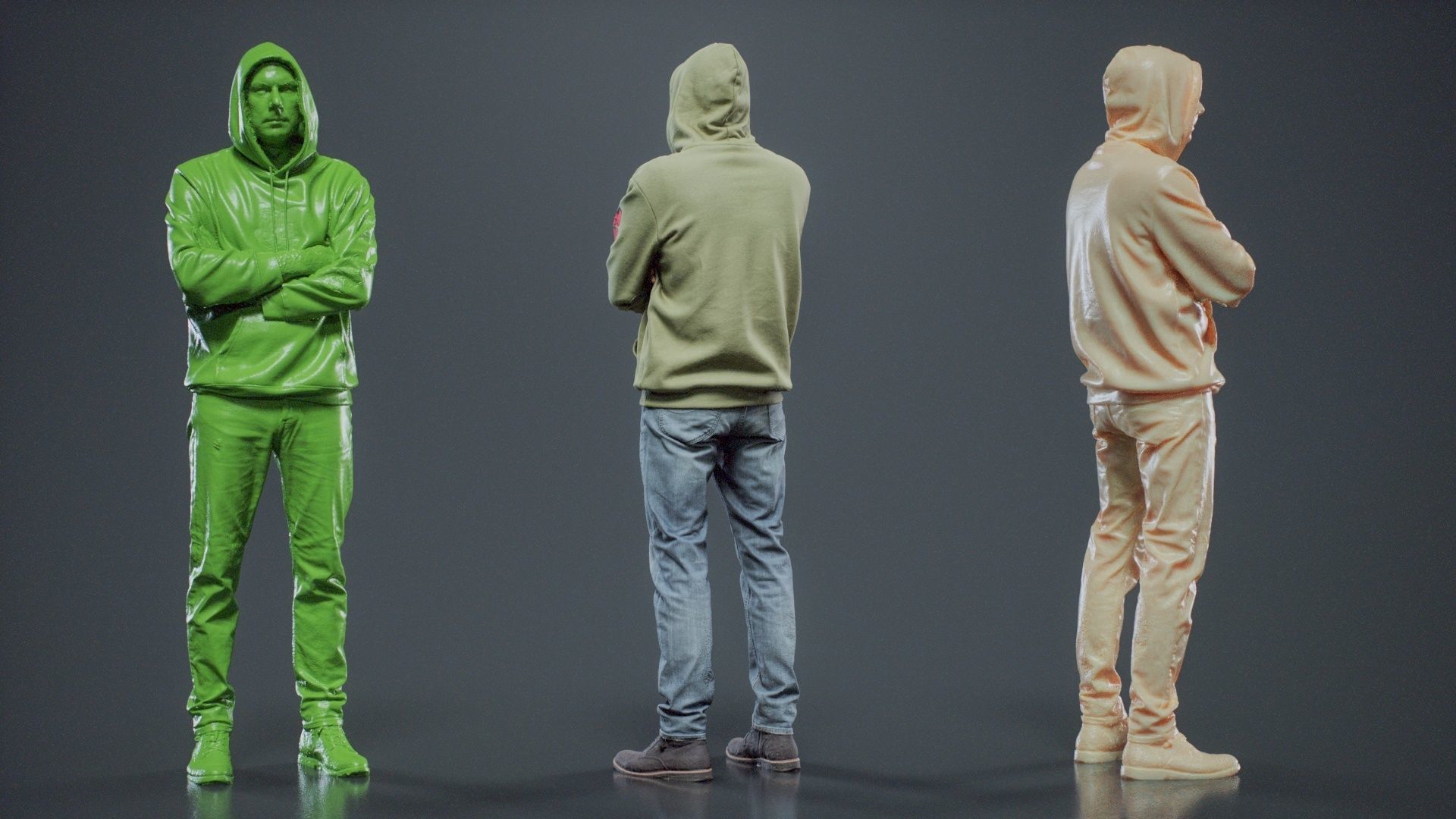 Green Hoodie Man 007 RAW Scan 3D model_7