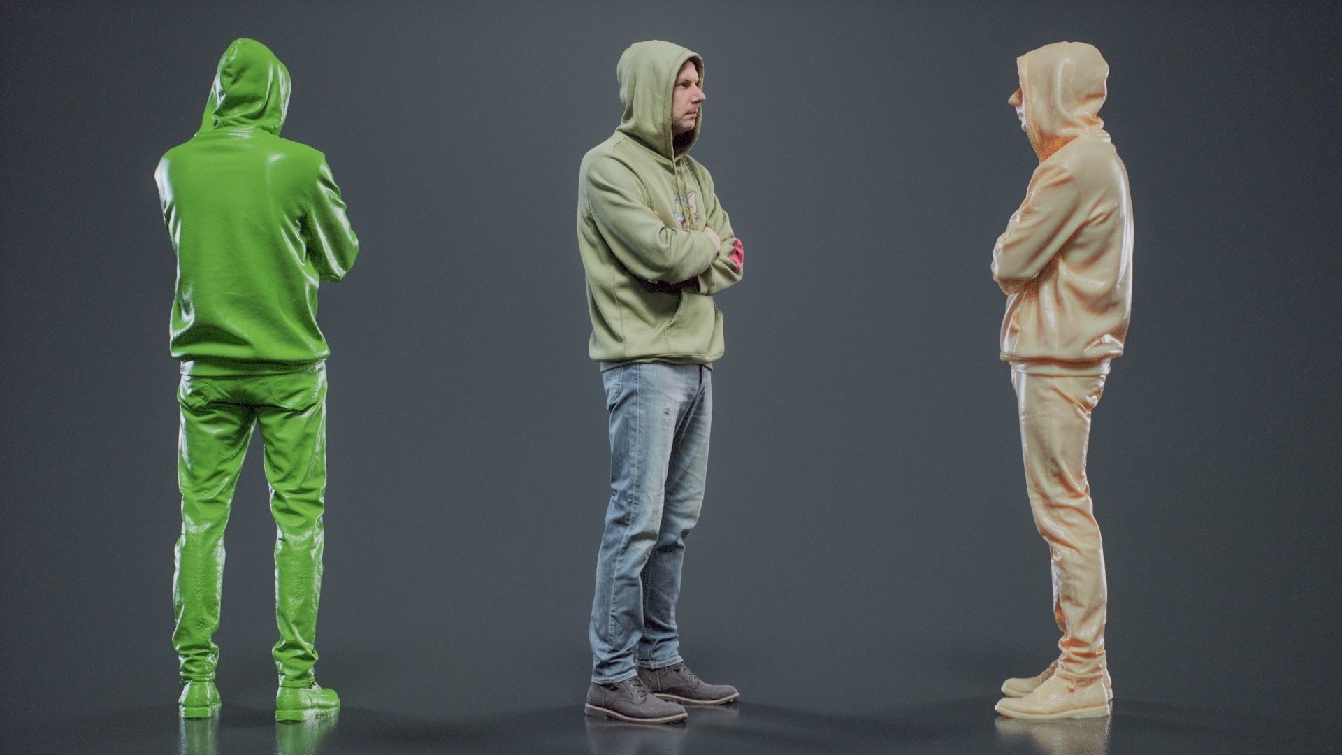 Green Hoodie Man 007 RAW Scan 3D model_2