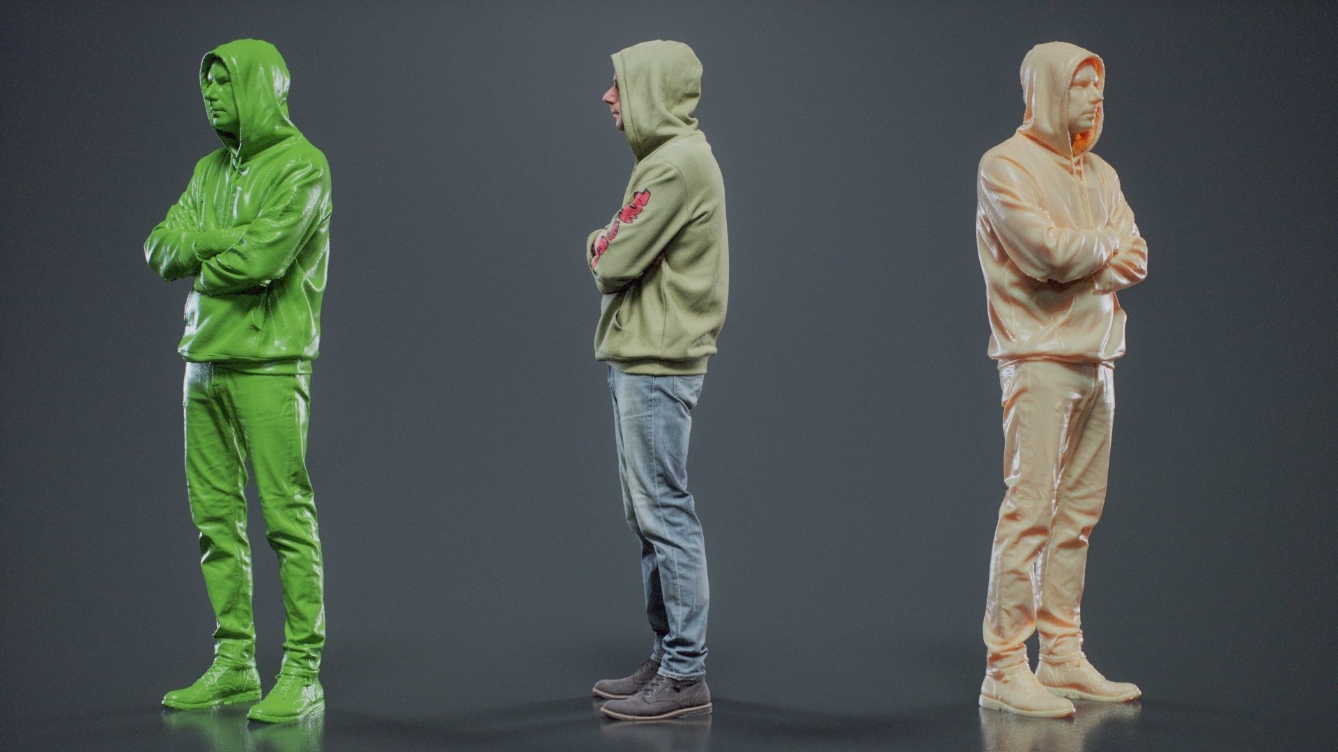 Green Hoodie Man 007 RAW Scan 3D model_9