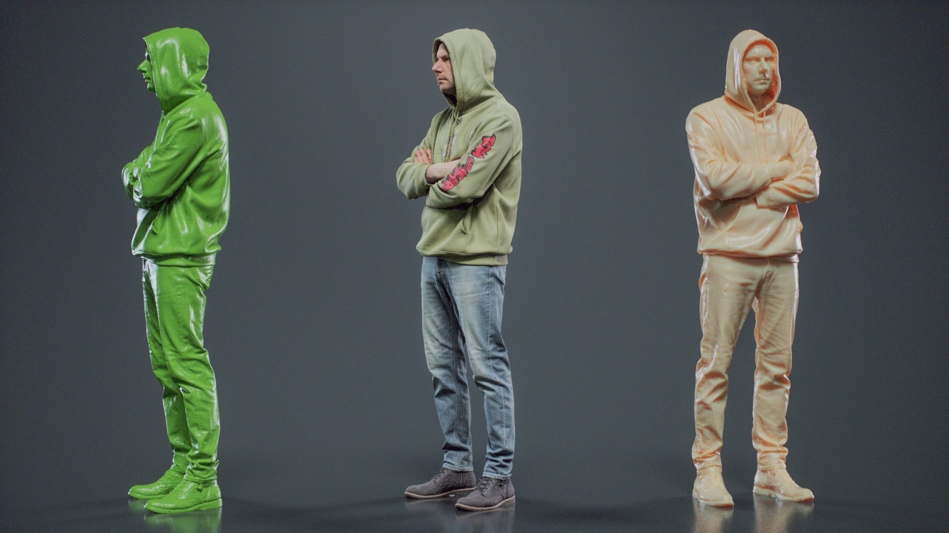 Green Hoodie Man 007 RAW Scan 3D model_10