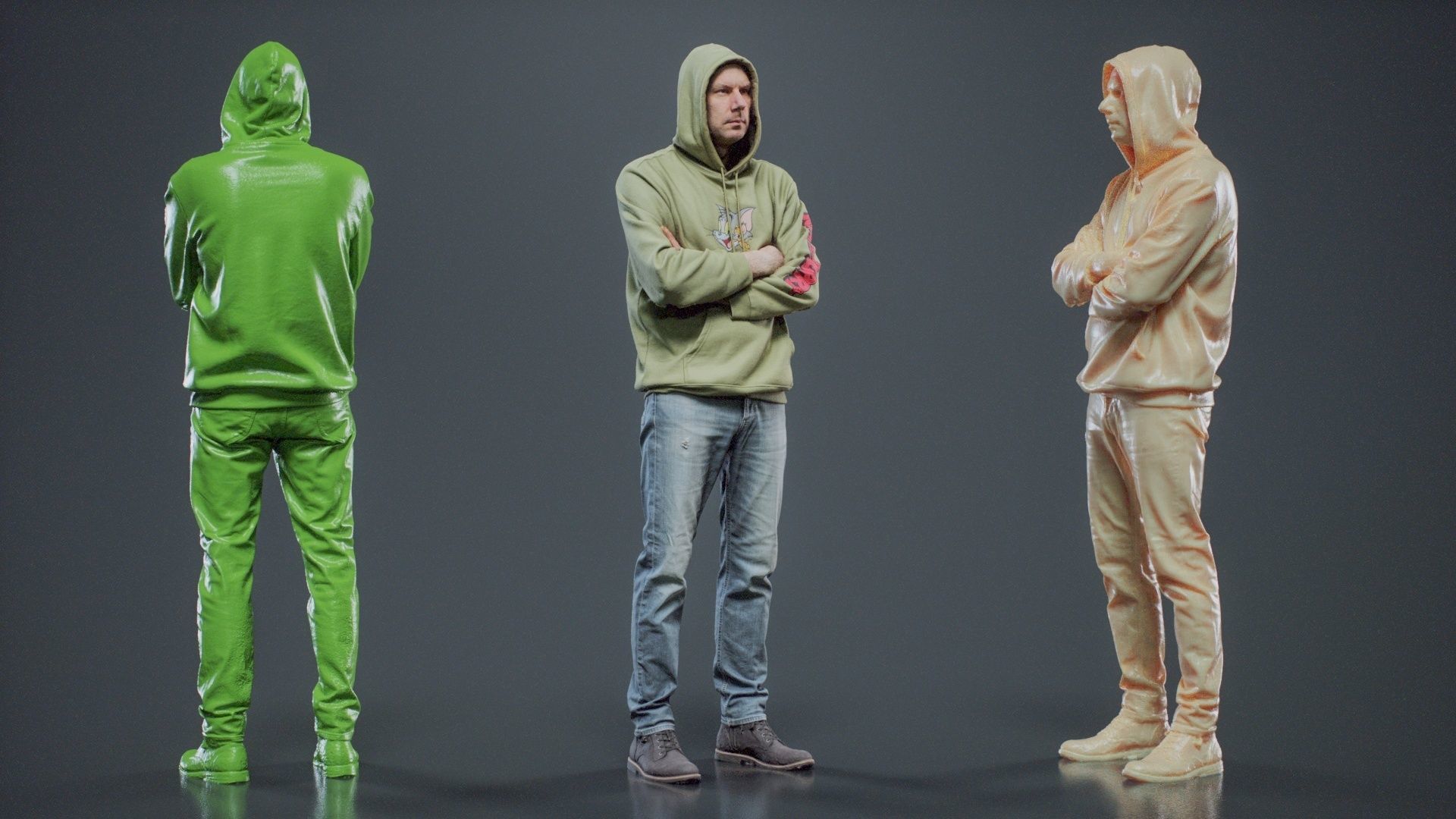 Green Hoodie Man 007 RAW Scan 3D model_1