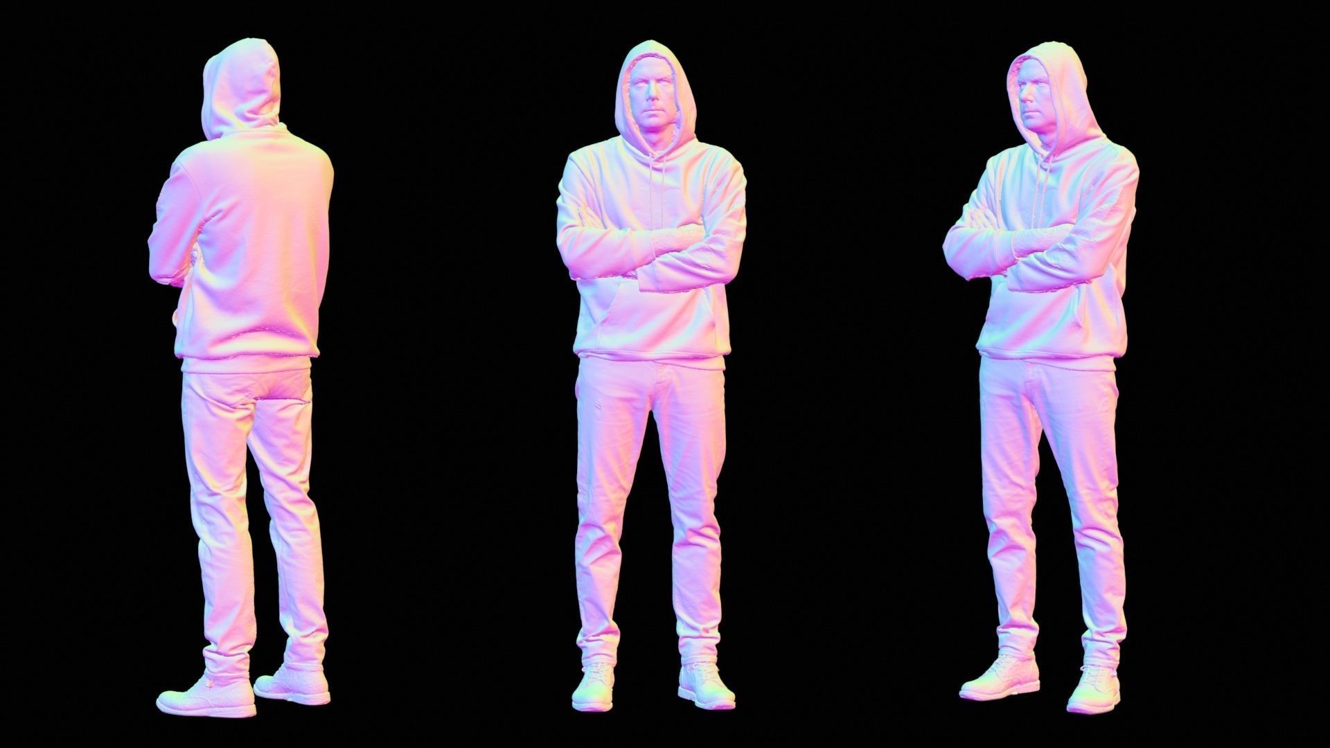 Green Hoodie Man 007 RAW Scan 3D model_13