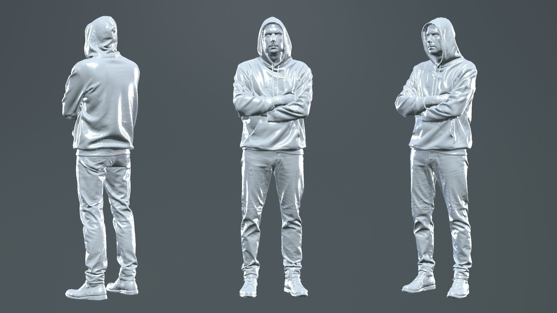 Green Hoodie Man 007 RAW Scan 3D model_12