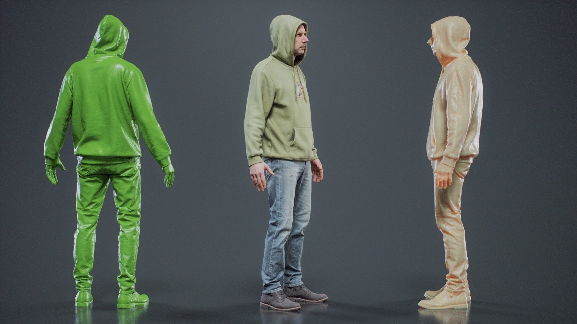 Green Hoodie Man 005 RAW Scan 3D model_2