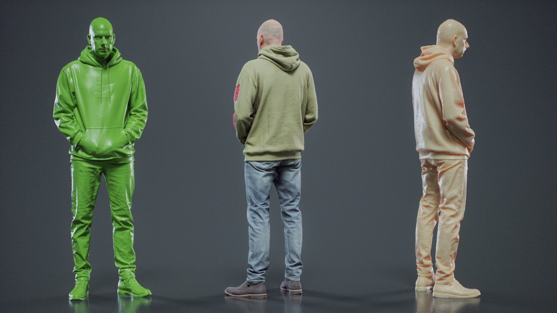 Green Hoodie Man 004 RAW Scan 3D model_7