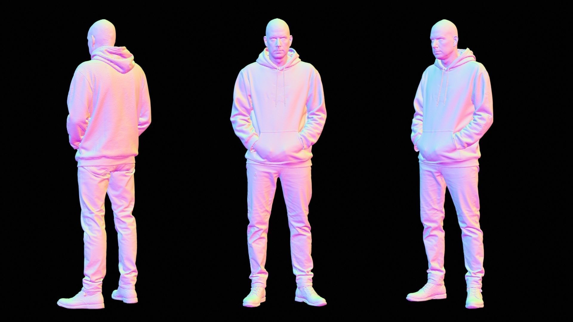 Green Hoodie Man 004 RAW Scan 3D model_13