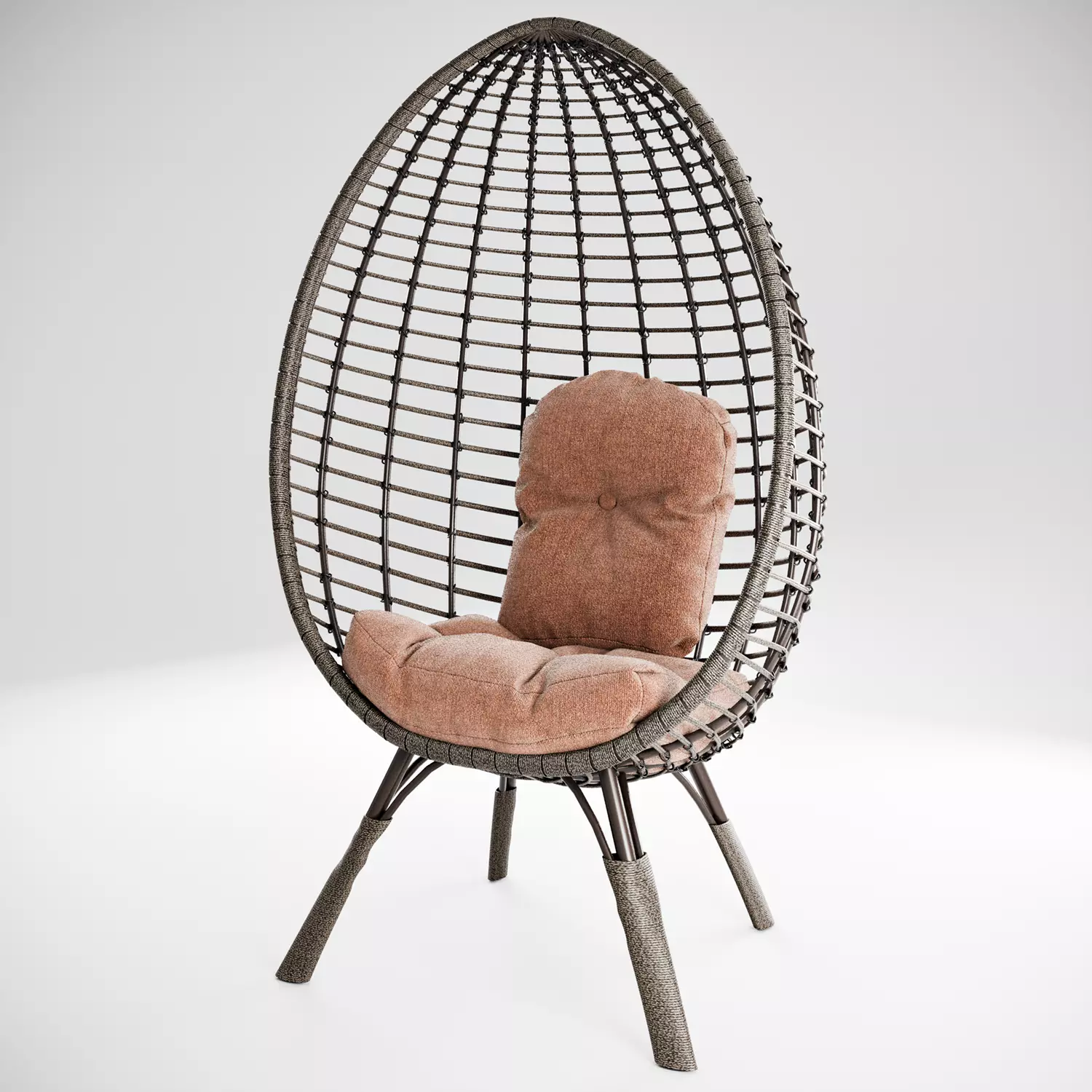 Outdoor Chair with Cushion 3D model_0