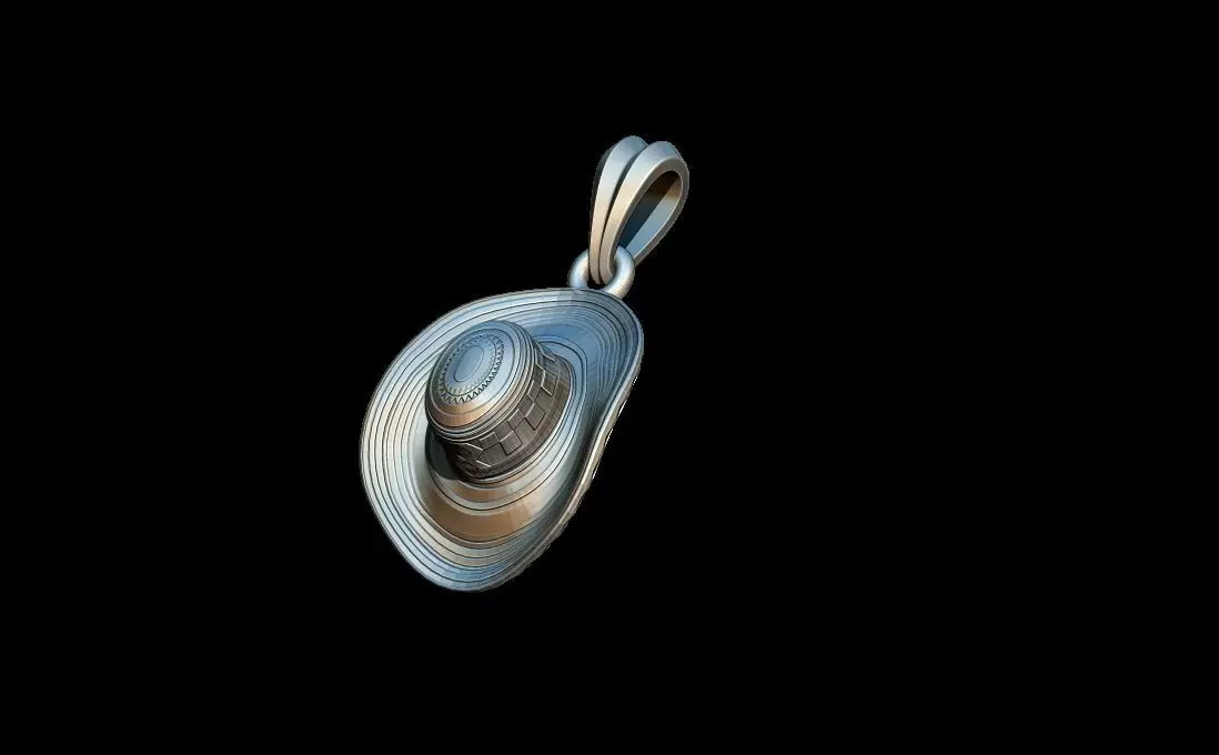 Colombian hat pendant 3D print model_0