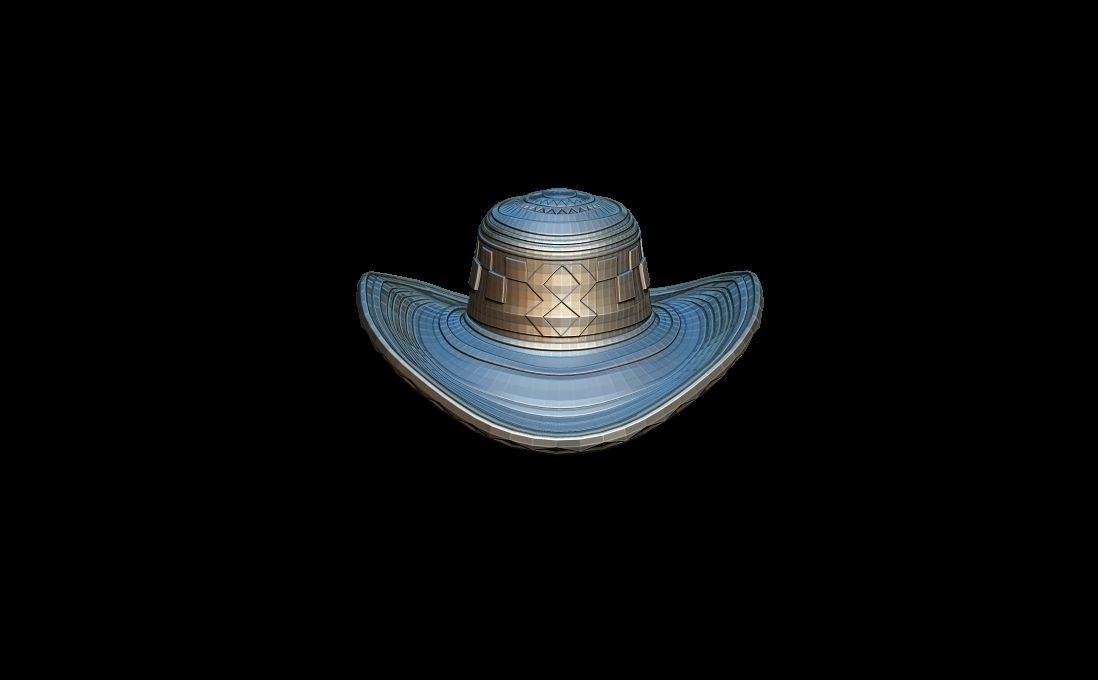 Colombian hat pendant 3D print model_3